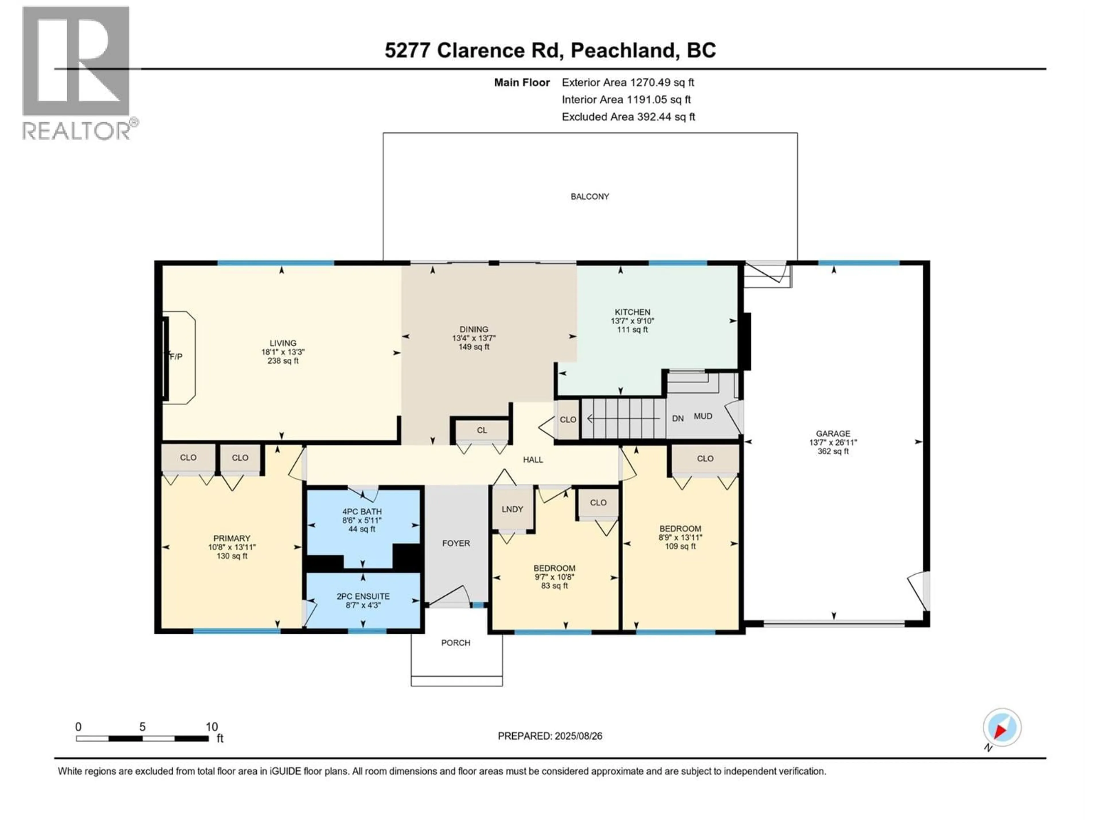 Floor plan for 5277 CLARENCE ROAD, Peachland British Columbia V0H1X2