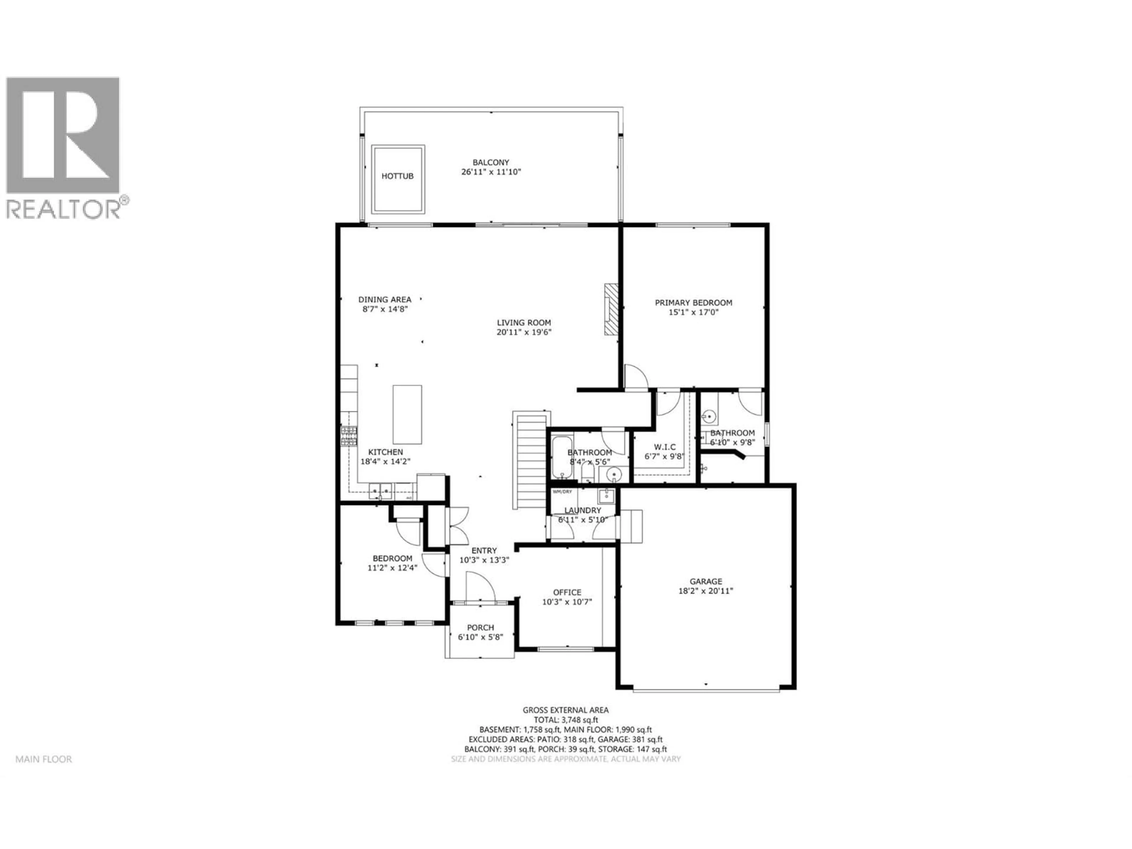 Floor plan for 7429 SUN PEAKS DRIVE, Vernon British Columbia V1B4C7