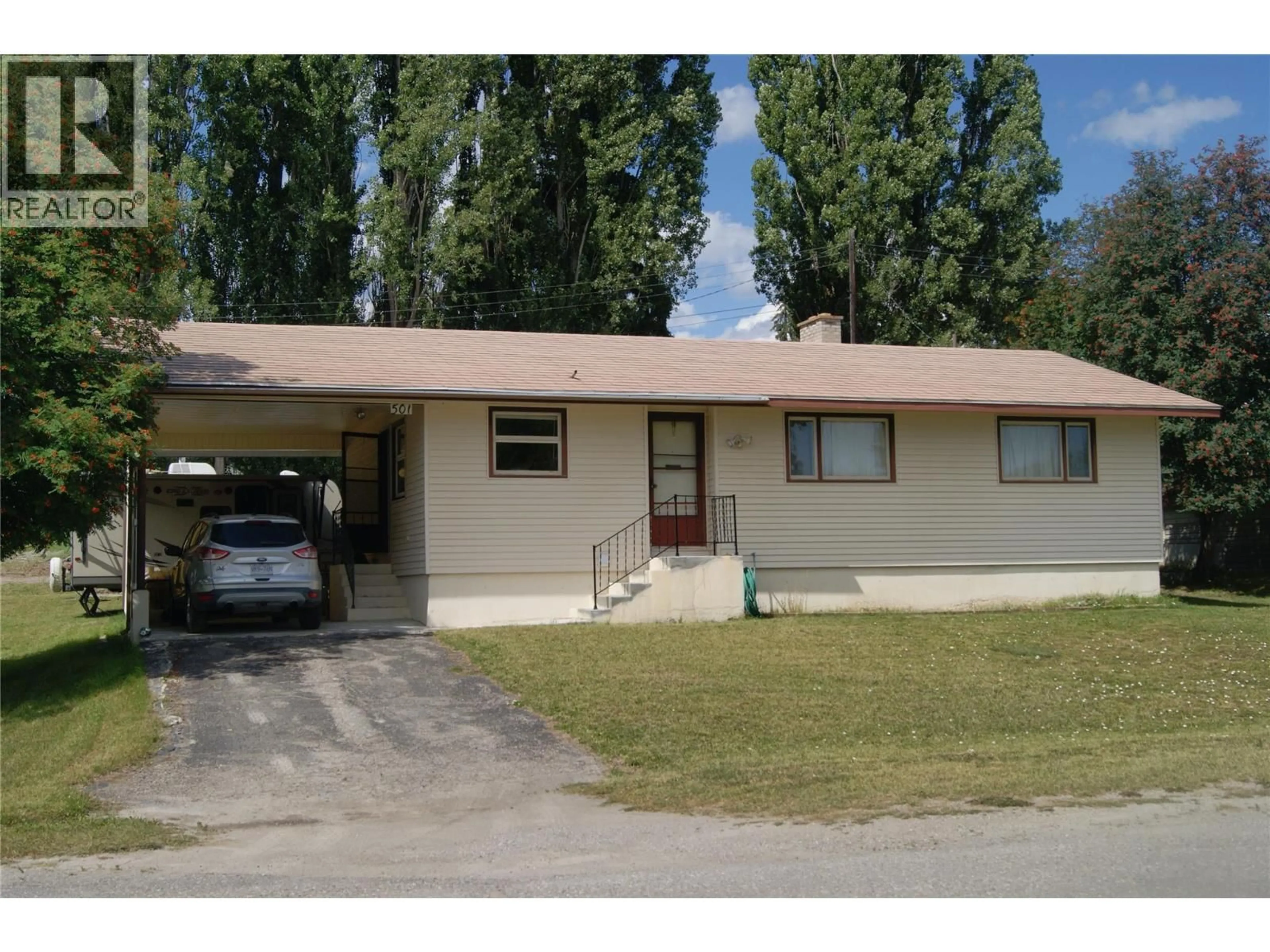 Home with vinyl exterior material, street for 501 TADANAC BOULEVARD, Kimberley British Columbia V1A2N3
