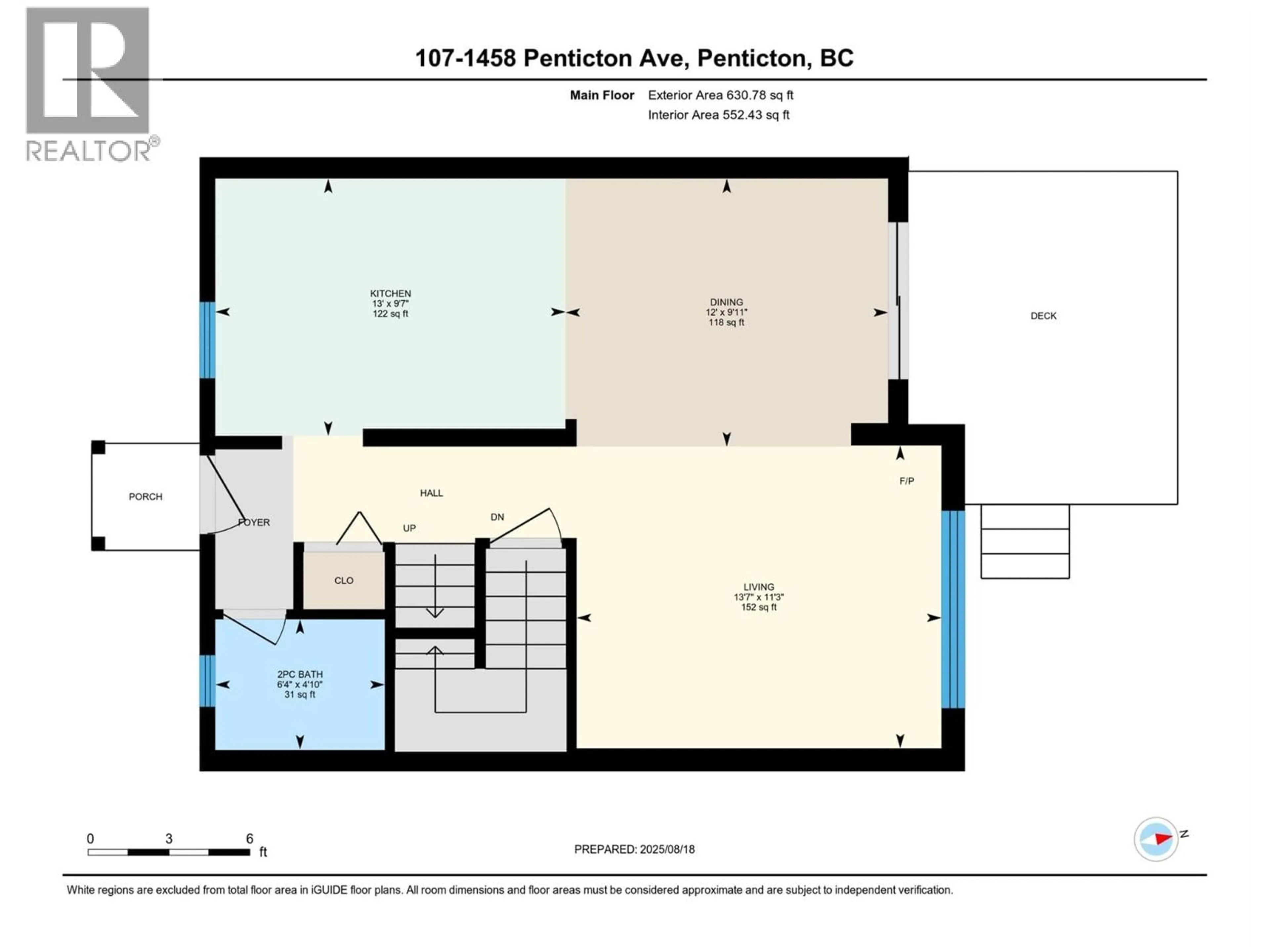 Floor plan for 107 - 1458 PENTICTON AVENUE, Penticton British Columbia V2A8l3