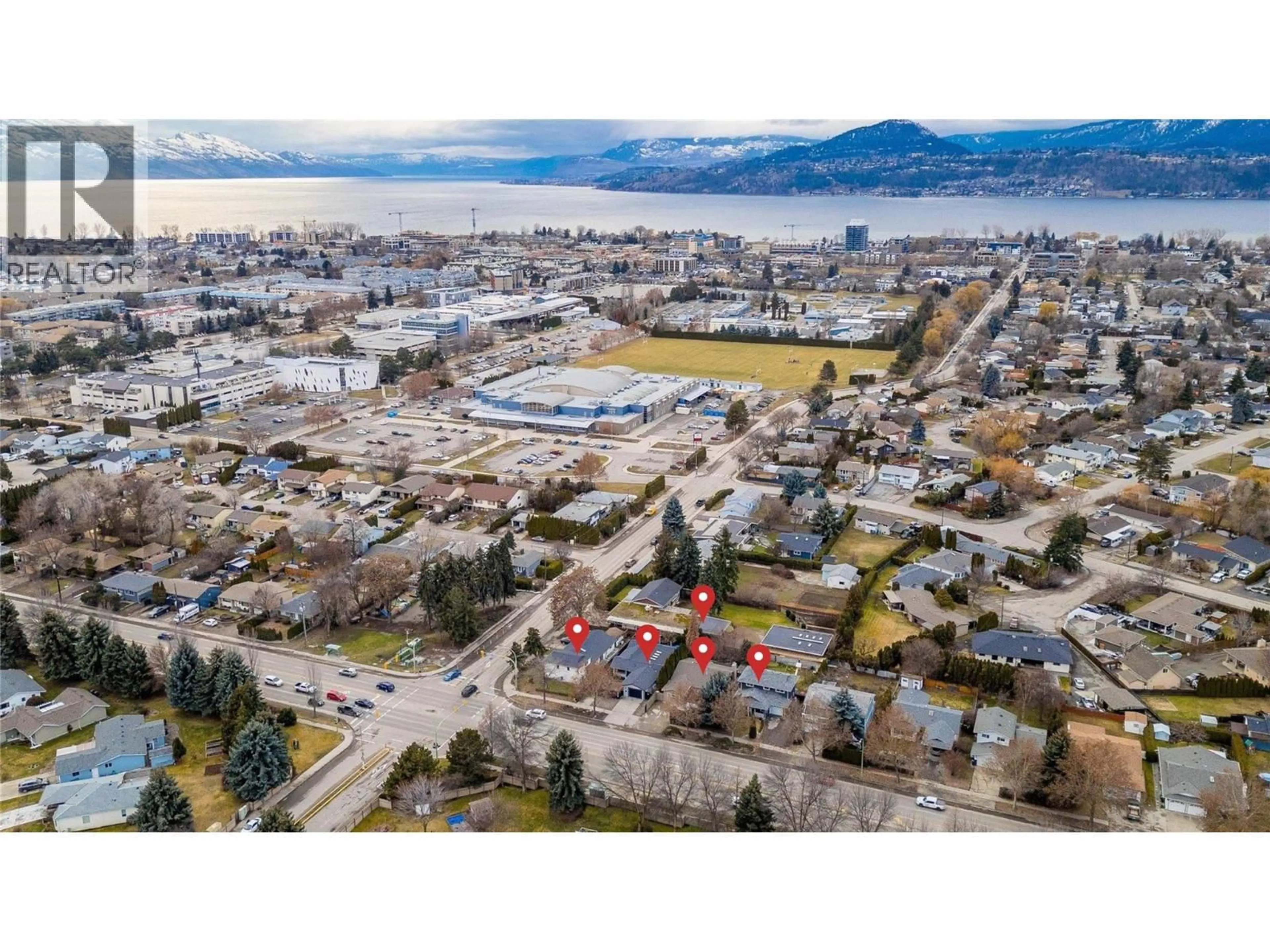 A pic from outside/outdoor area/front of a property/back of a property/a pic from drone, mountain view for 2670 GORDON DRIVE, Kelowna British Columbia V1W3R2