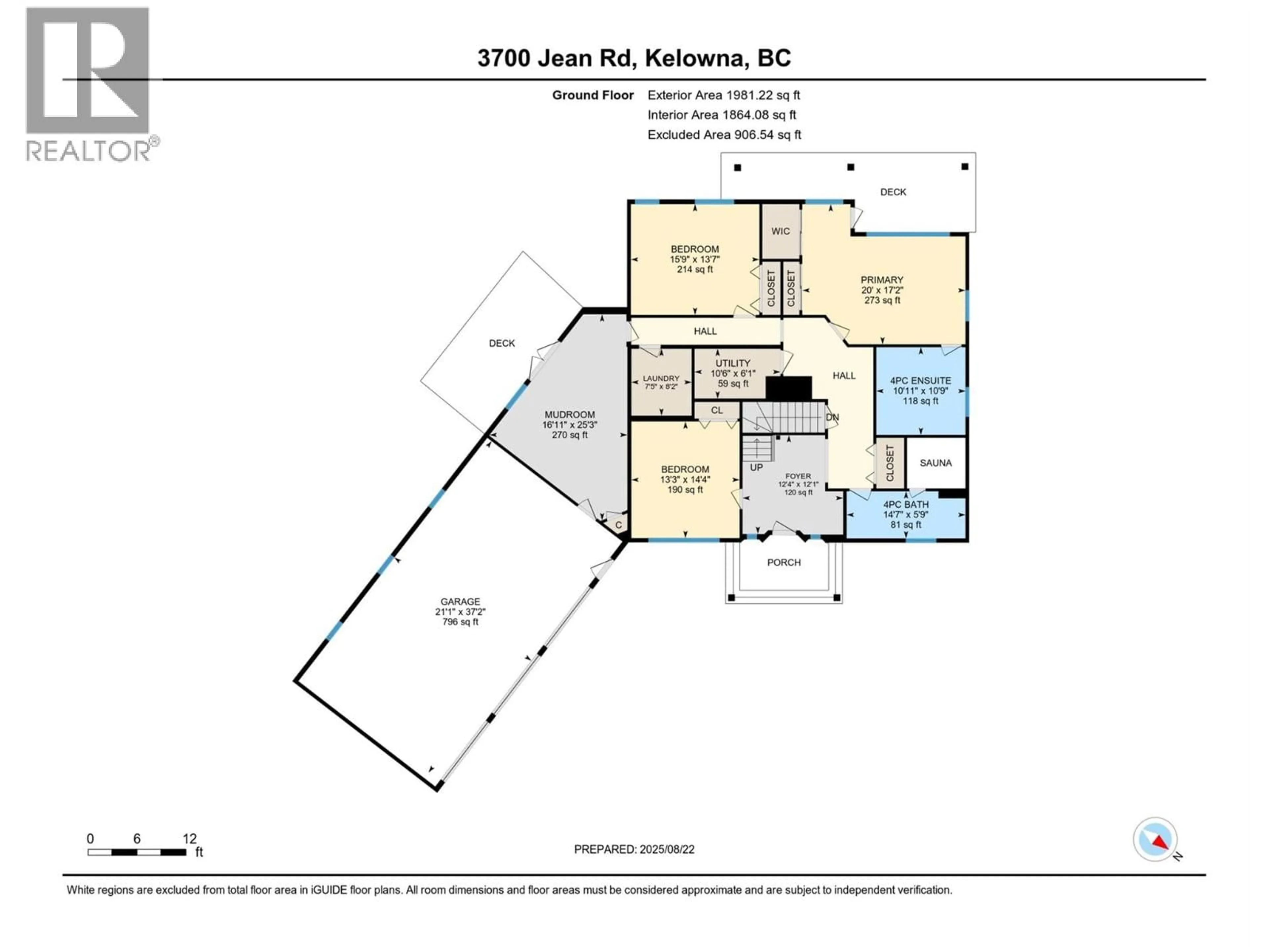 Floor plan for 3700 JEAN ROAD, Kelowna British Columbia V1W4C9