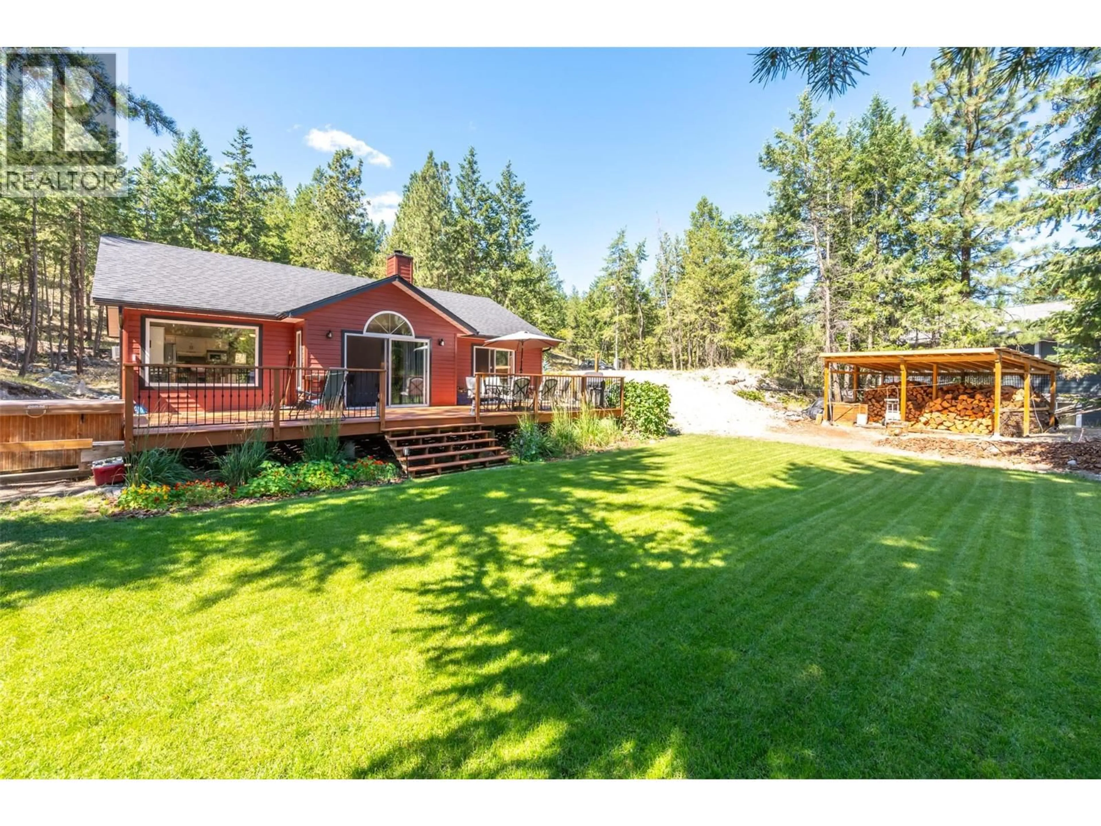 A pic from outside/outdoor area/front of a property/back of a property/a pic from drone, forest/trees view for 8097 PRINCETON SUMMERLAND ROAD, Summerland British Columbia V0H1Z8
