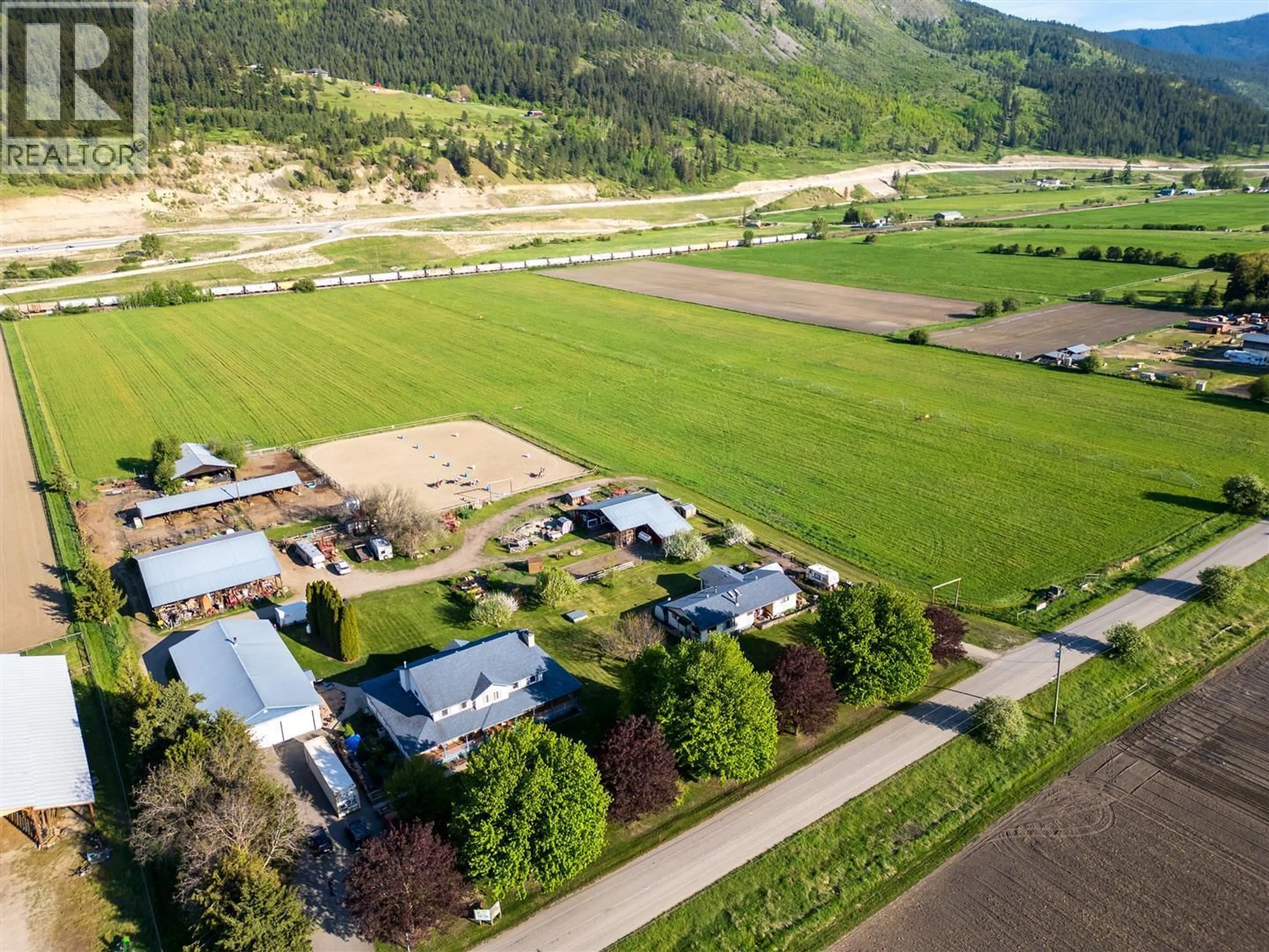 A pic from outside/outdoor area/front of a property/back of a property/a pic from drone, mountain view for 5976 VLA ROAD, Chase British Columbia V0E1M1