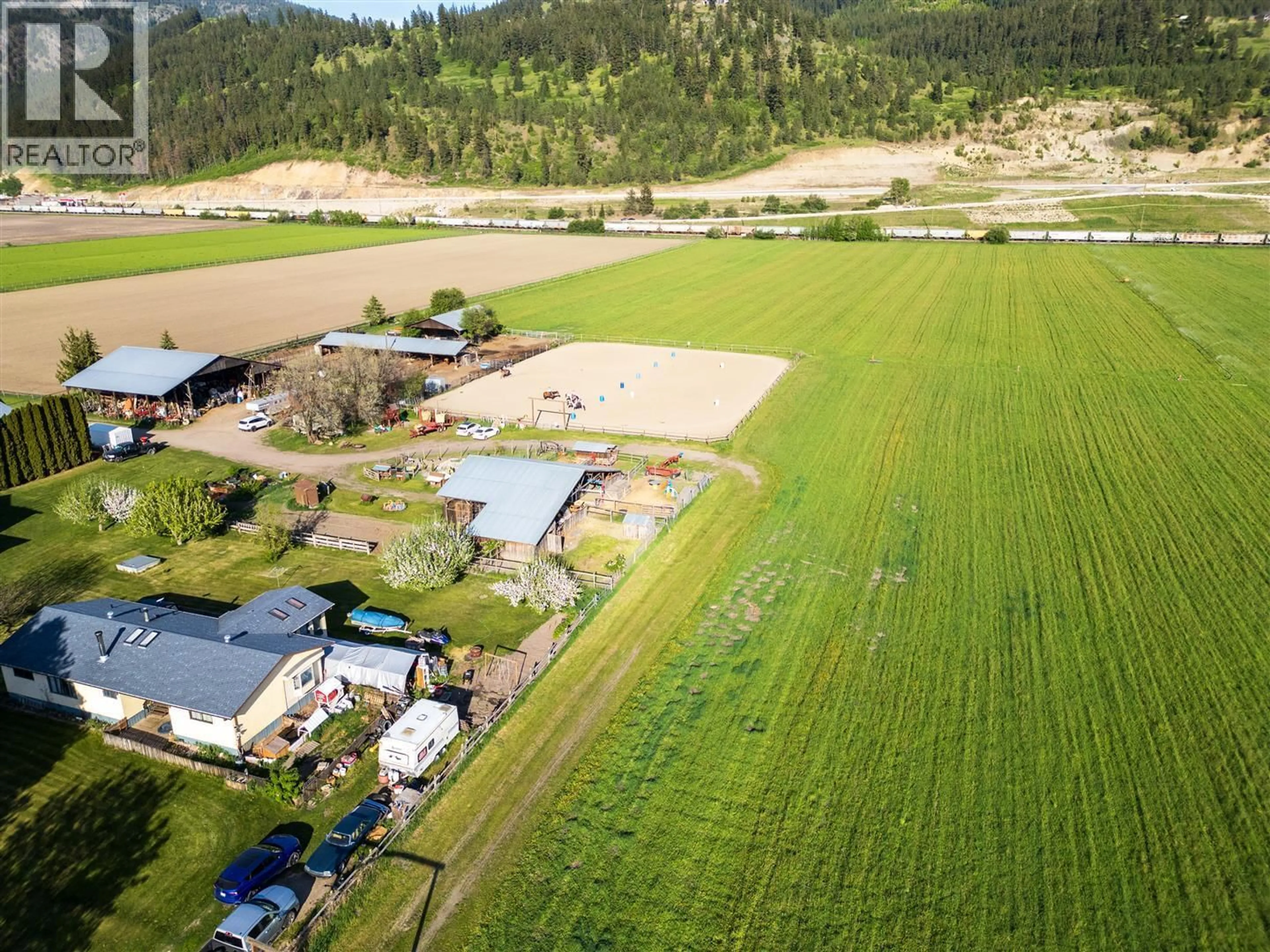 A pic from outside/outdoor area/front of a property/back of a property/a pic from drone, mountain view for 5976 VLA ROAD, Chase British Columbia V0E1M1