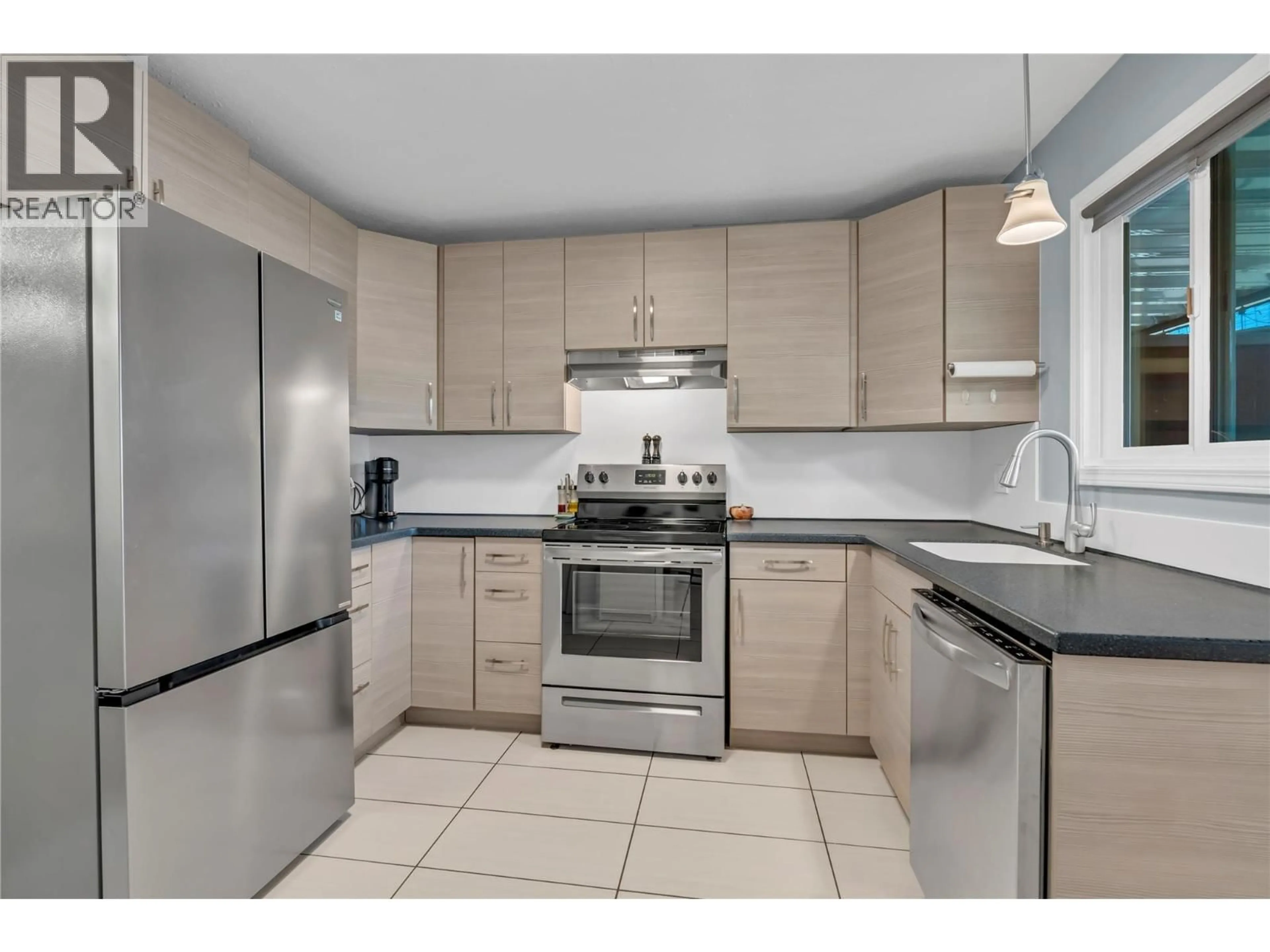 Standard kitchen, ceramic/tile floor for 3 - 13707 DICKSON AVENUE, Summerland British Columbia V0H1Z0