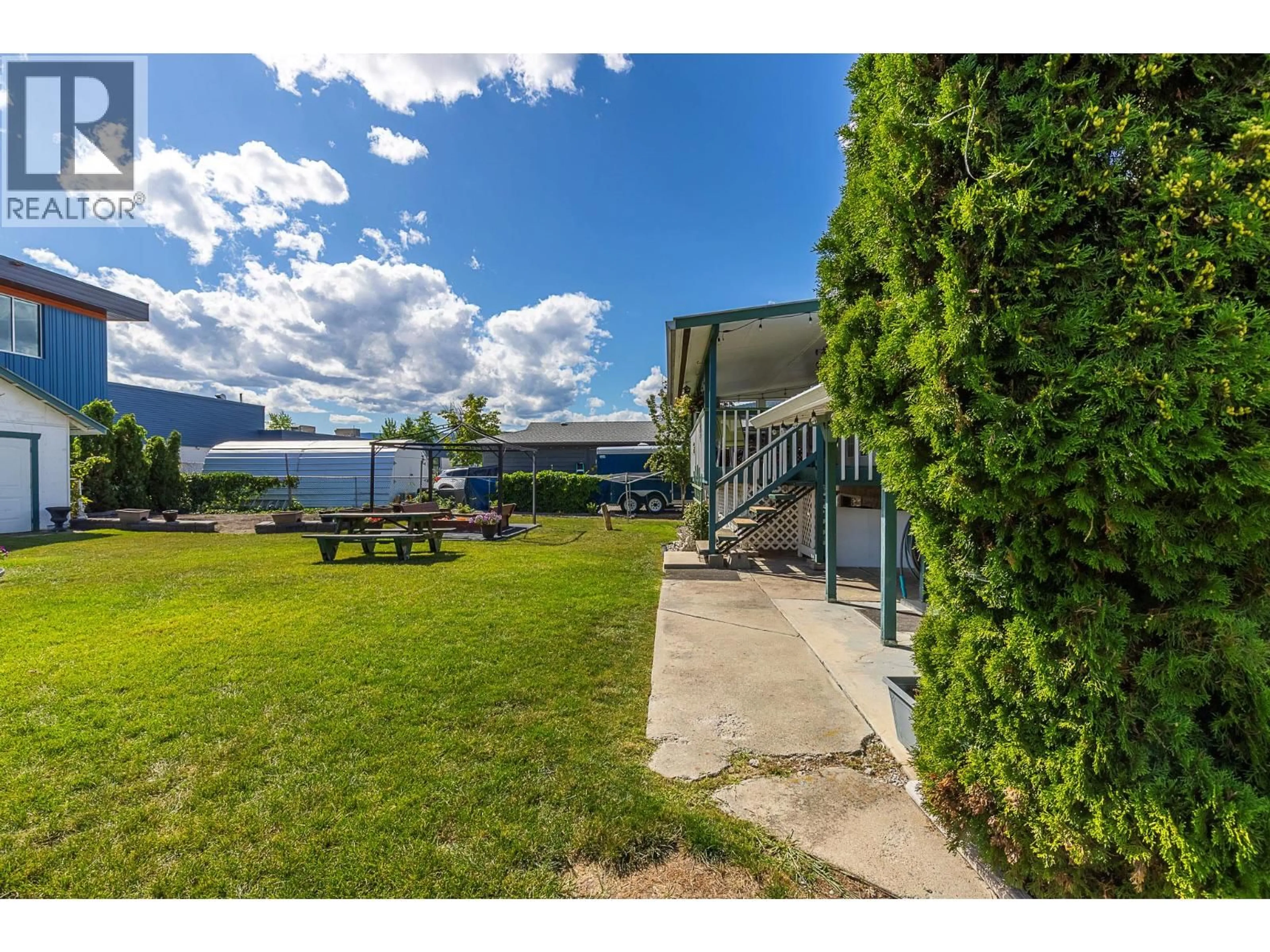 A pic from outside/outdoor area/front of a property/back of a property/a pic from drone, mountain view for 3735 PATTEN CRESCENT, Armstrong British Columbia V4Y0H9
