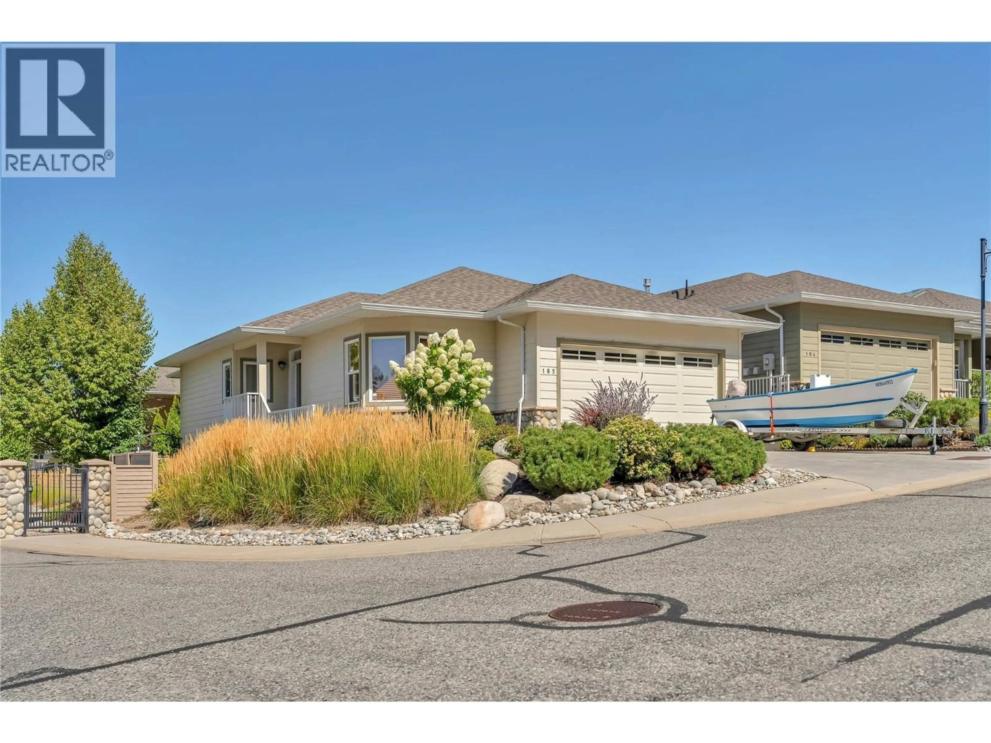 Home with vinyl exterior material, street for 185 - 170 STOCKS CRESCENT, Penticton British Columbia V2A8P6