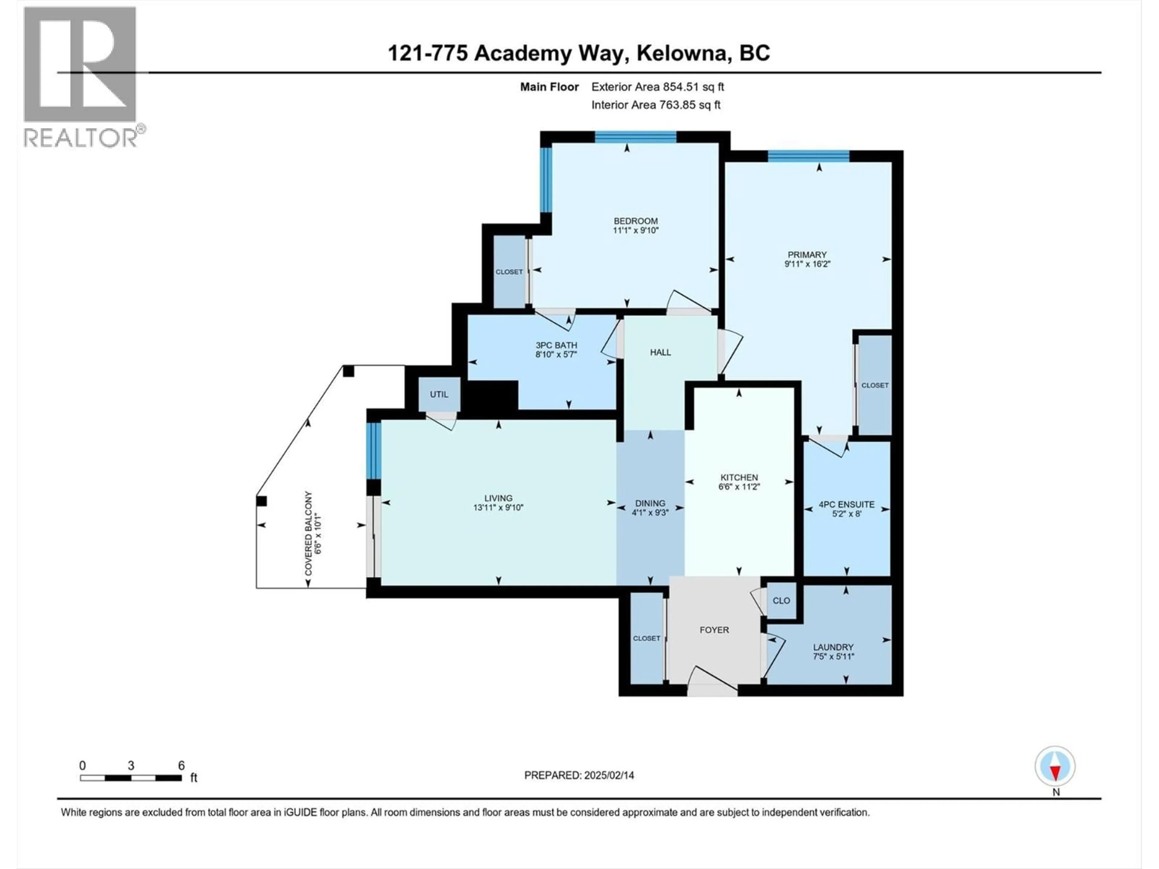 Floor plan for 121 - 775 ACADEMY WAY, Kelowna British Columbia V1V0A5