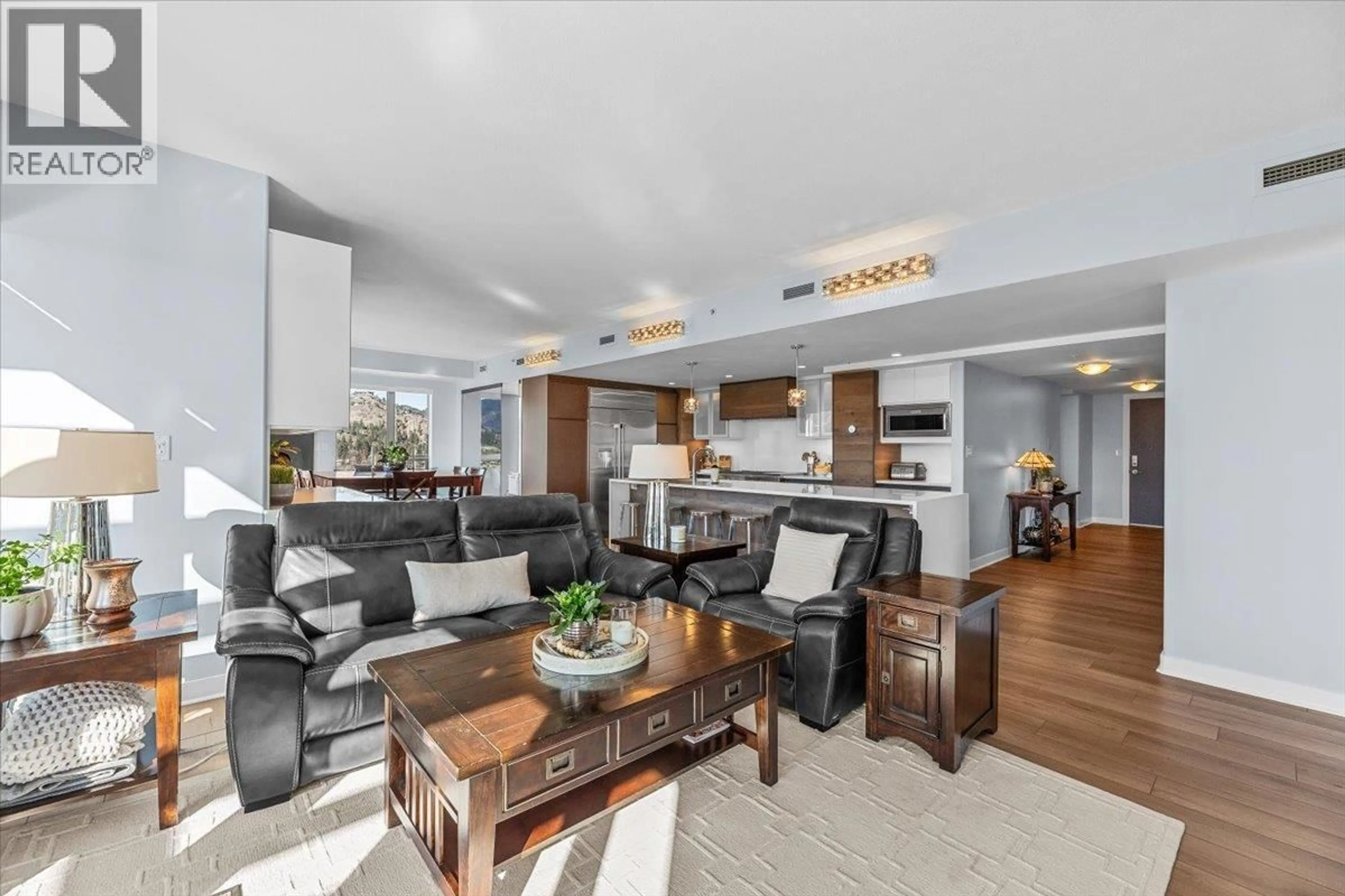Living room with furniture, unknown for 1209 - 1160 BERNARD AVENUE, Kelowna British Columbia V1Y6R2