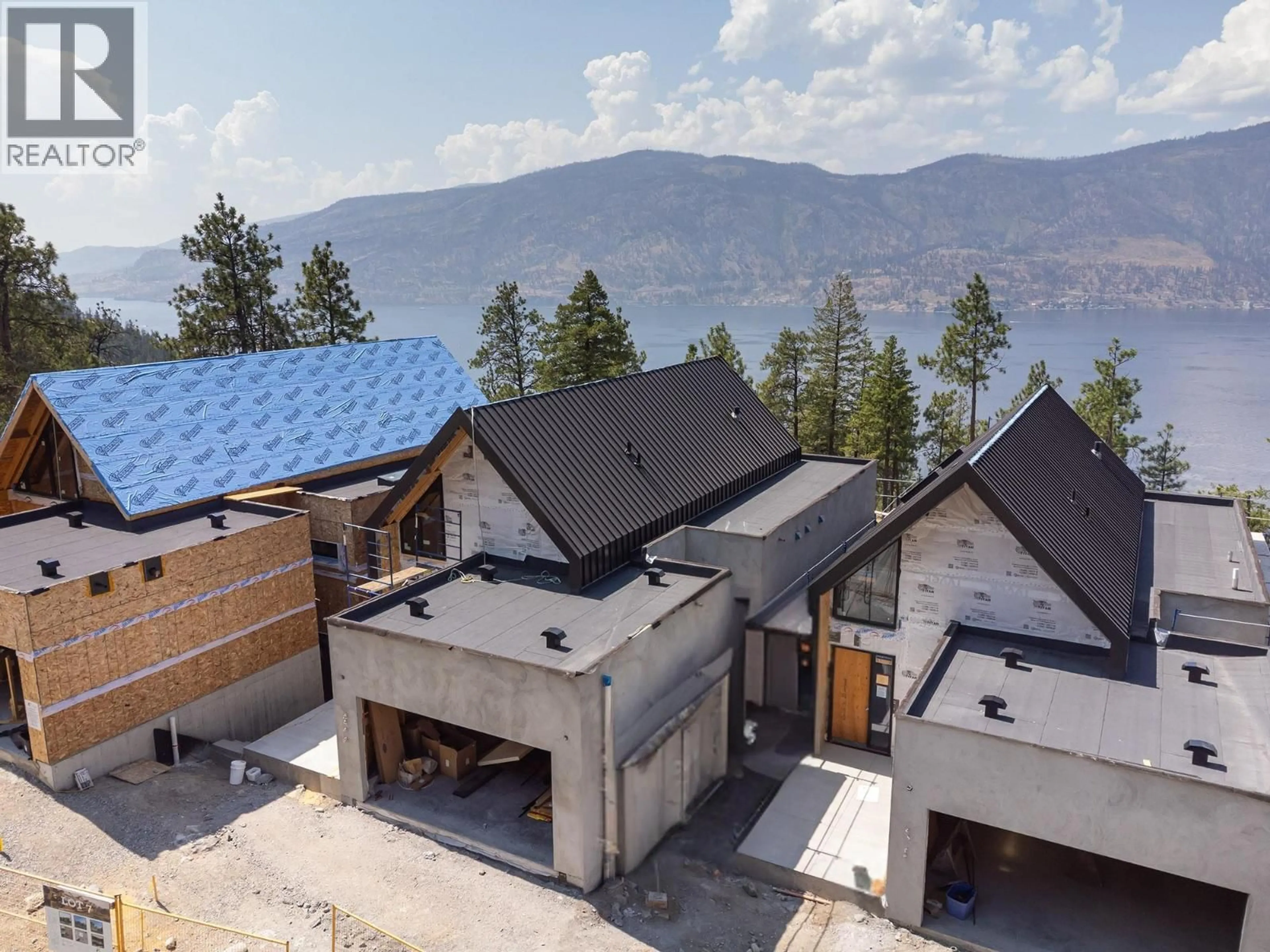 A pic from outside/outdoor area/front of a property/back of a property/a pic from drone, mountain view for 3700 MCKINLEY BEACH DRIVE, Kelowna British Columbia V1V1G2