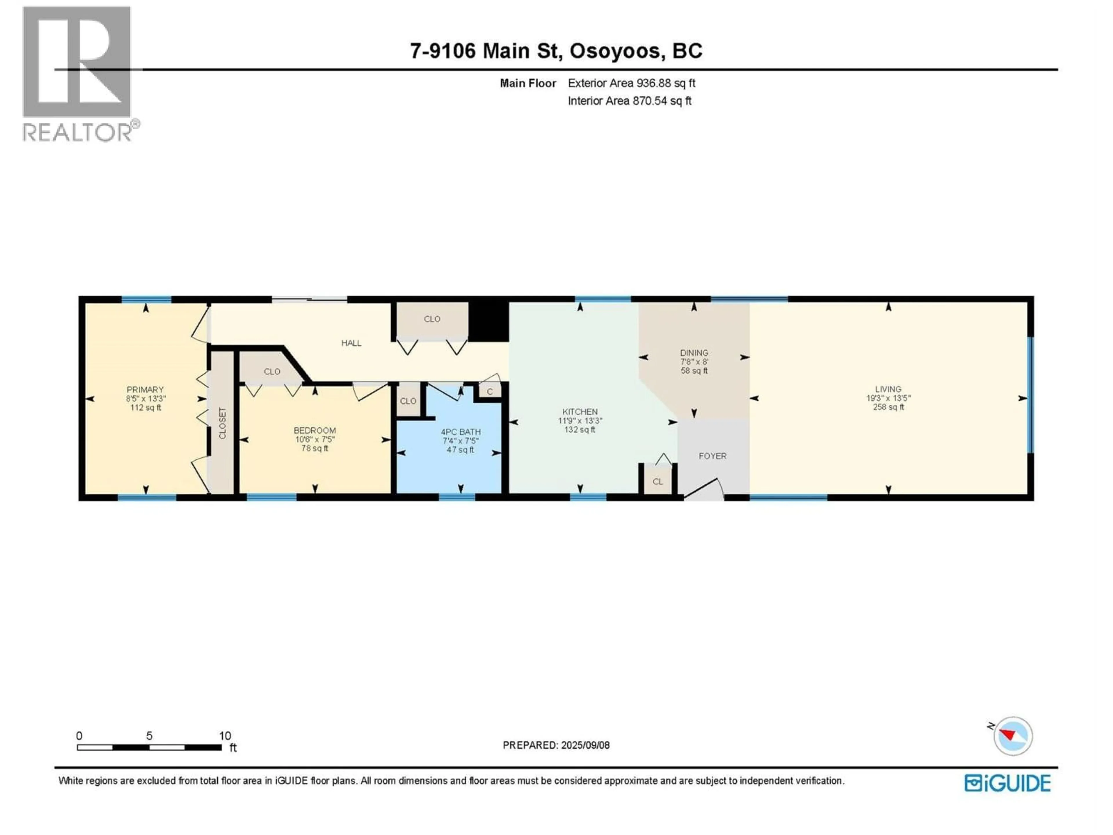 Floor plan for 7 - 9106 MAIN STREET STREET, Osoyoos British Columbia V0H1V0