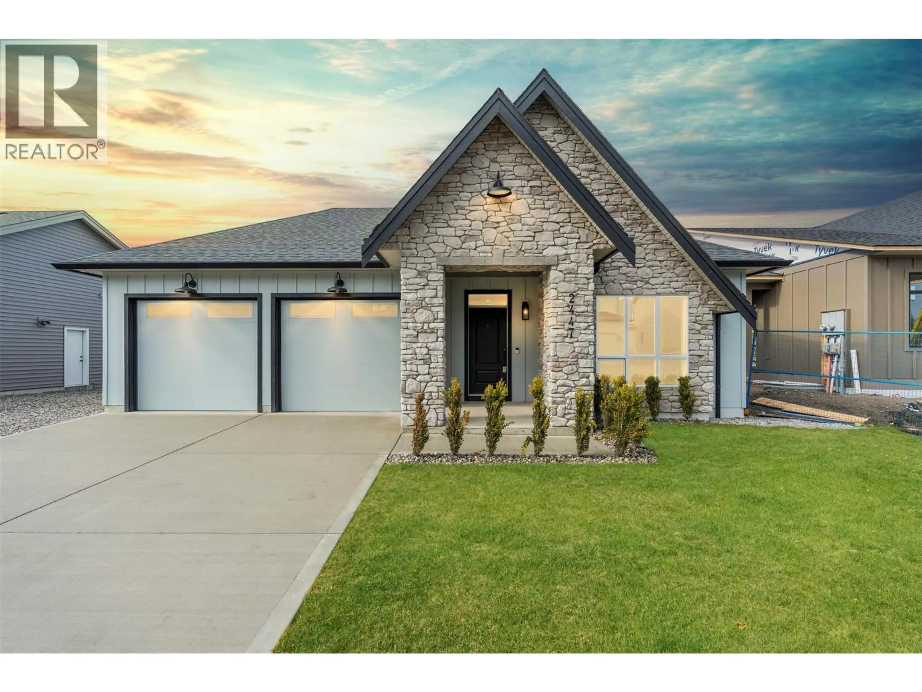 Home with brick exterior material, street for 2447 BRADLEY DRIVE, Armstrong British Columbia V4Y0Y4