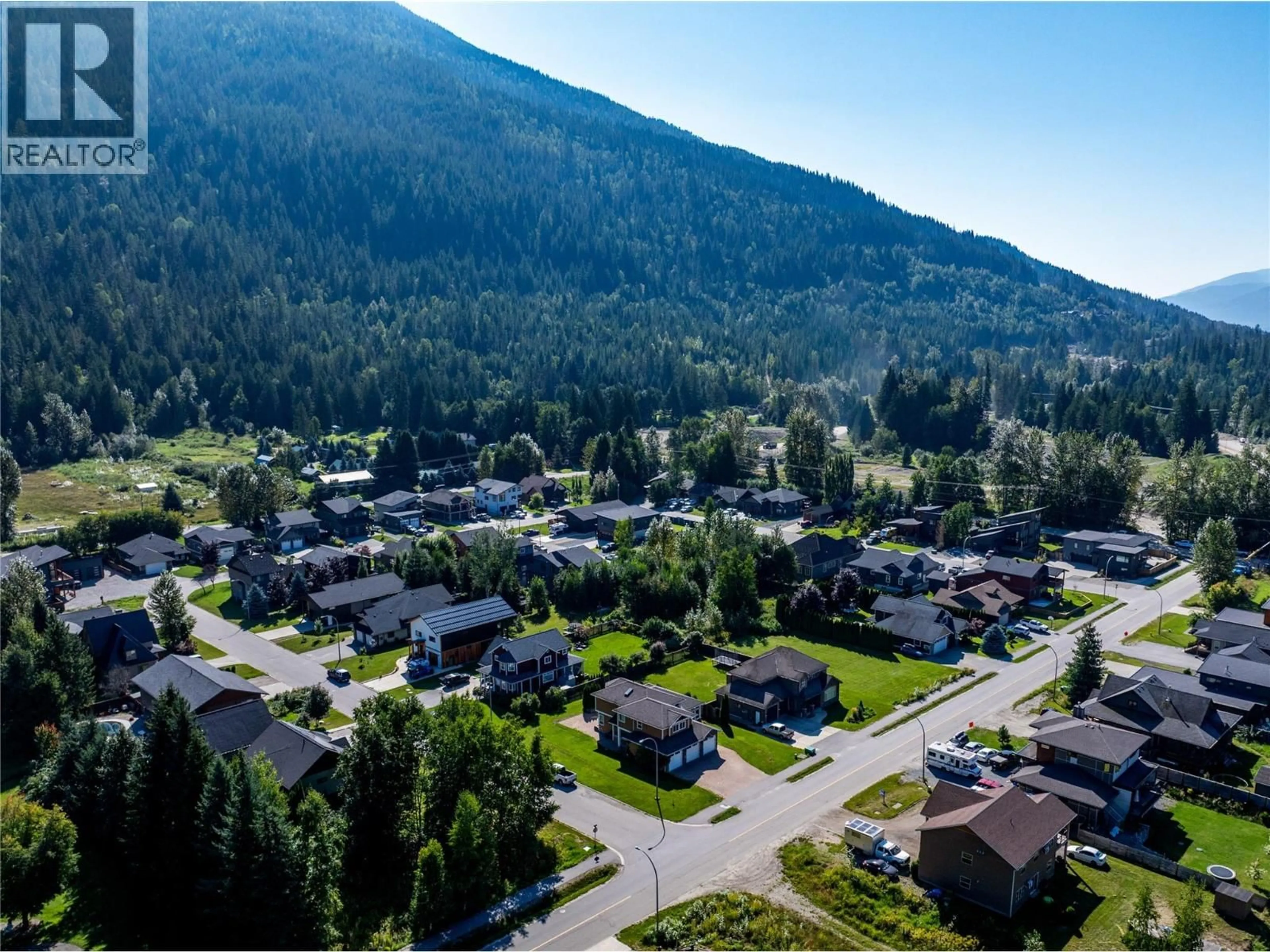 A pic from outside/outdoor area/front of a property/back of a property/a pic from drone, mountain view for 1904 HAY ROAD, Revelstoke British Columbia V0E2S1