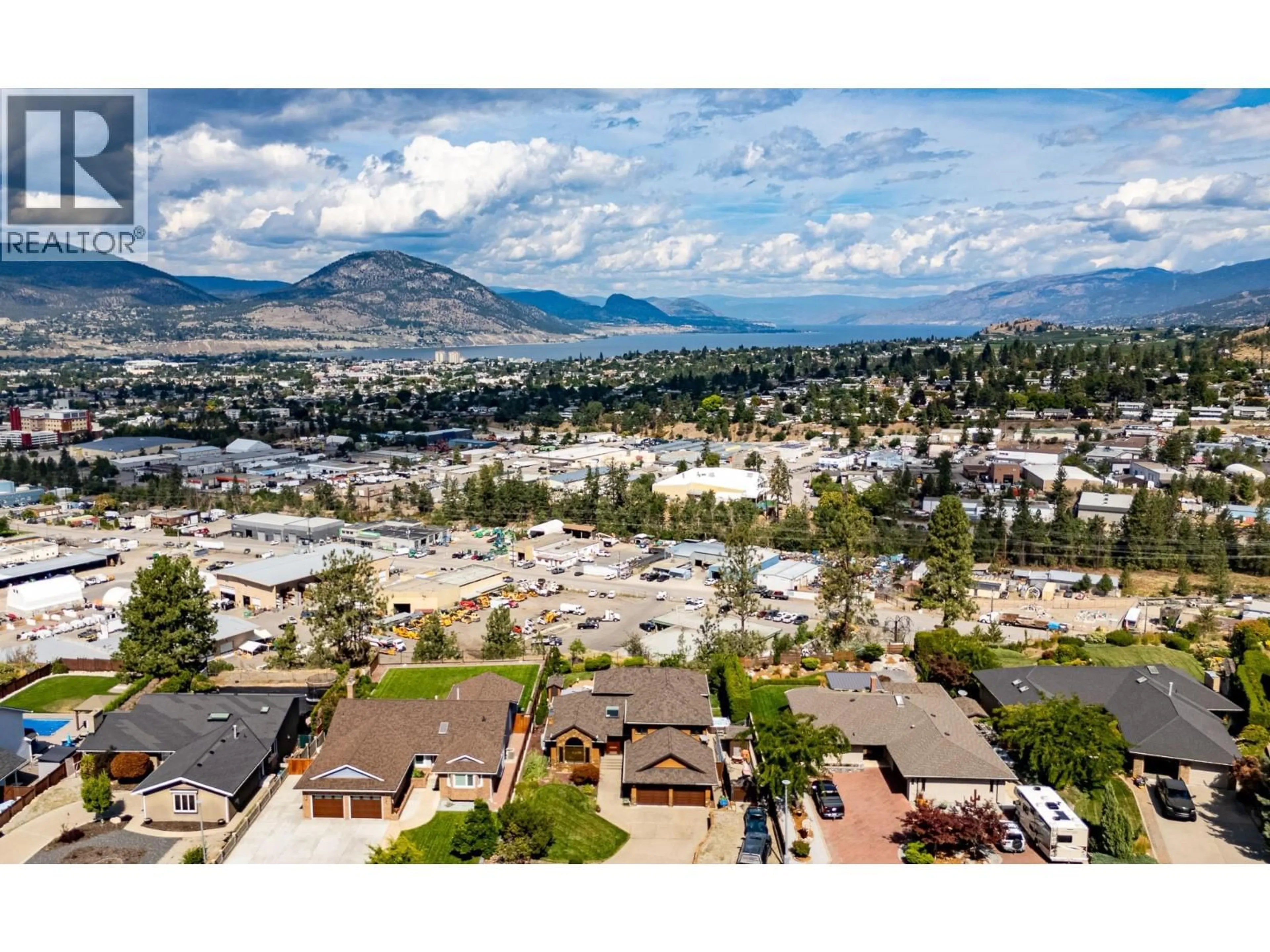 A pic from outside/outdoor area/front of a property/back of a property/a pic from drone, mountain view for 155 WESTVIEW DRIVE, Penticton British Columbia V2A7V9