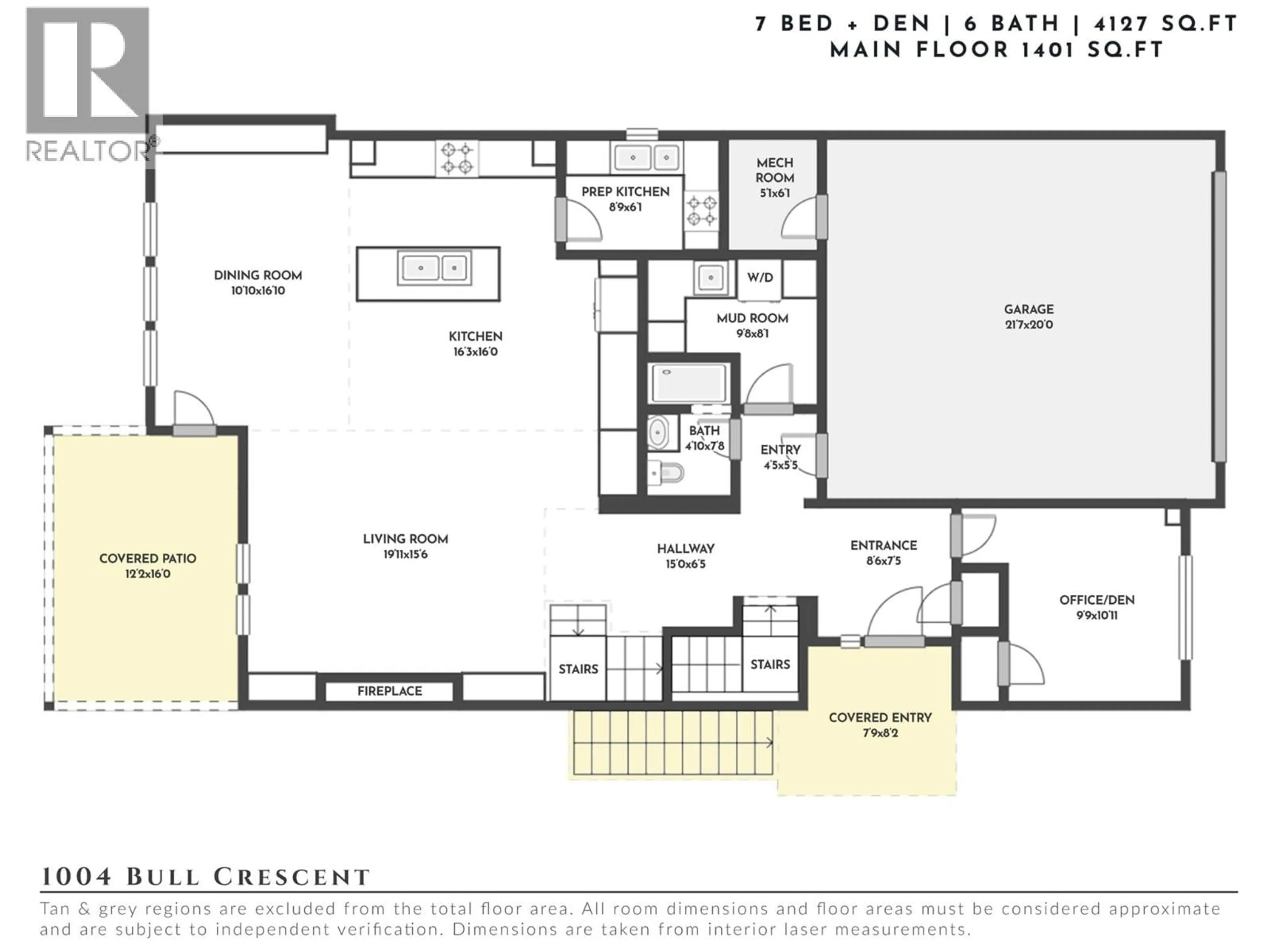 Floor plan for 1004 BULL CRESCENT, Kelowna British Columbia V1W0E6