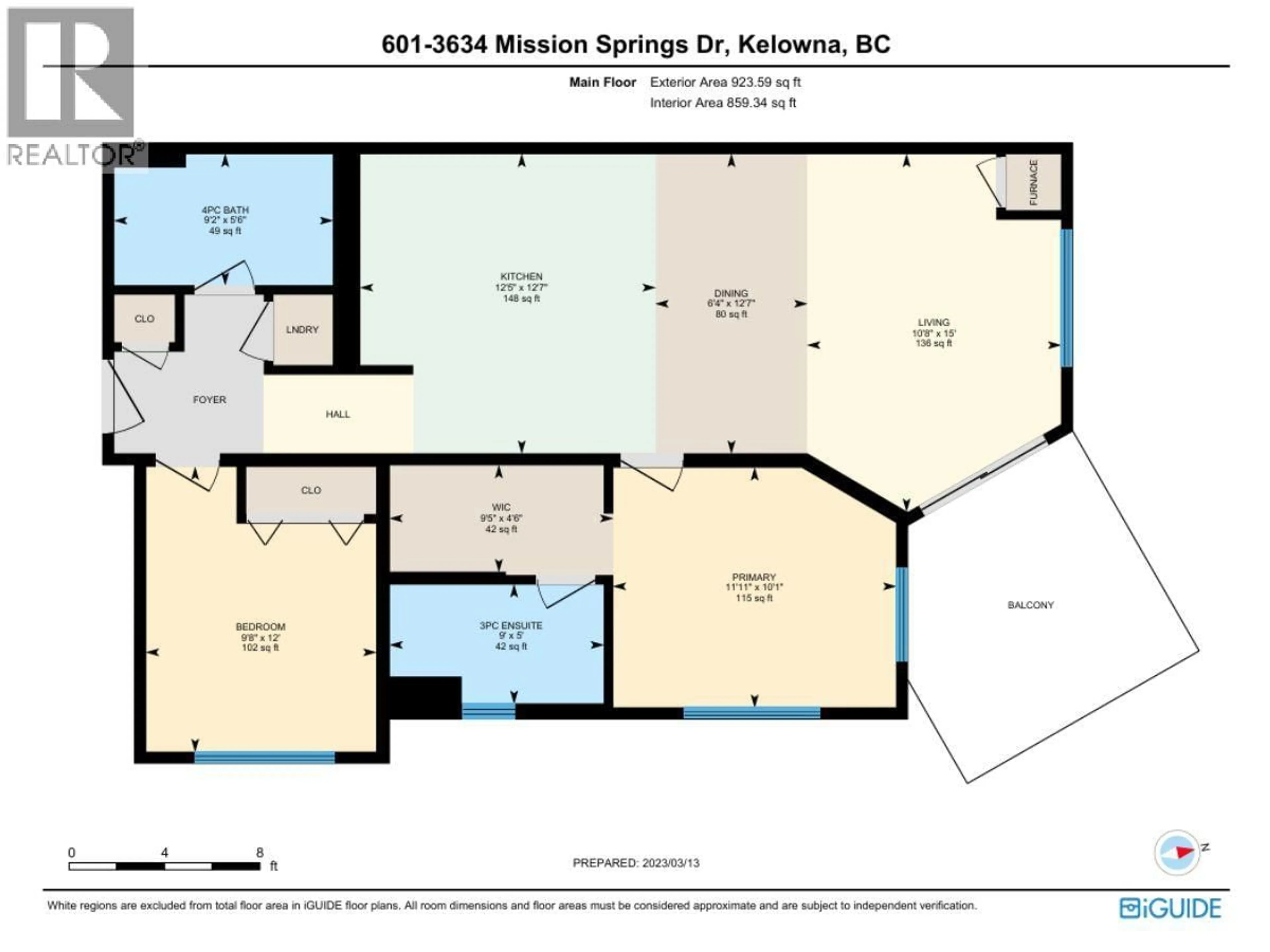 Floor plan for 601C - 3642 MISSION SPRINGS DRIVE, Kelowna British Columbia V1W0E1