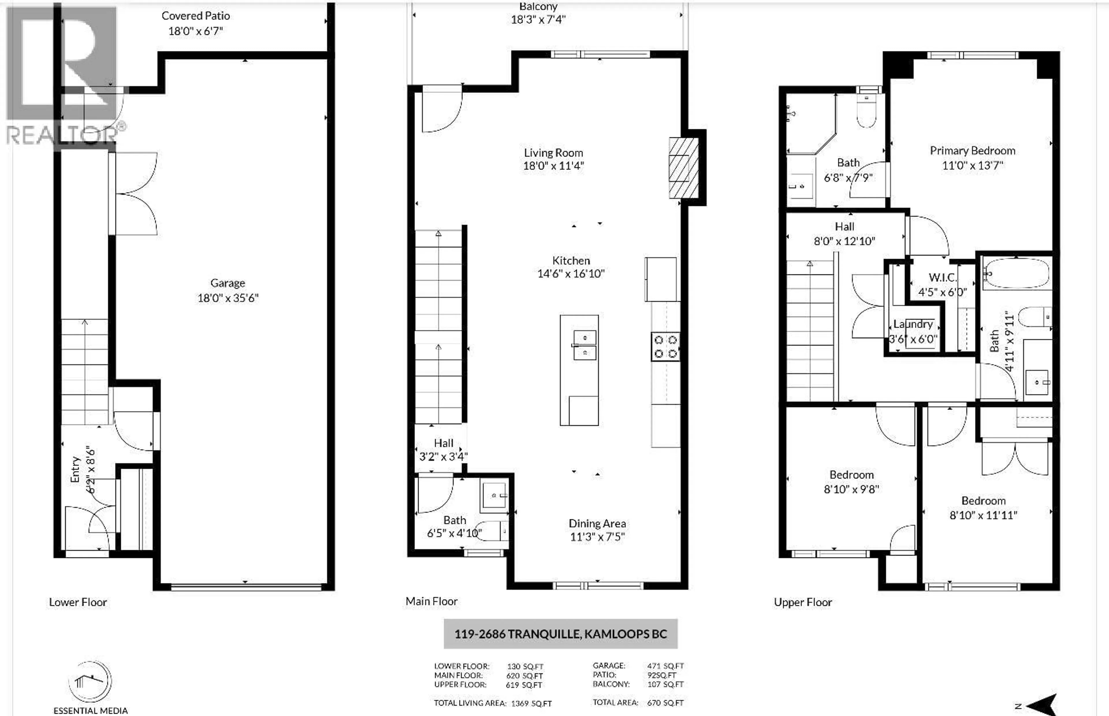 Floor plan for 118 - 2686 TRANQUILLE ROAD, Kamloops British Columbia V2B3P1