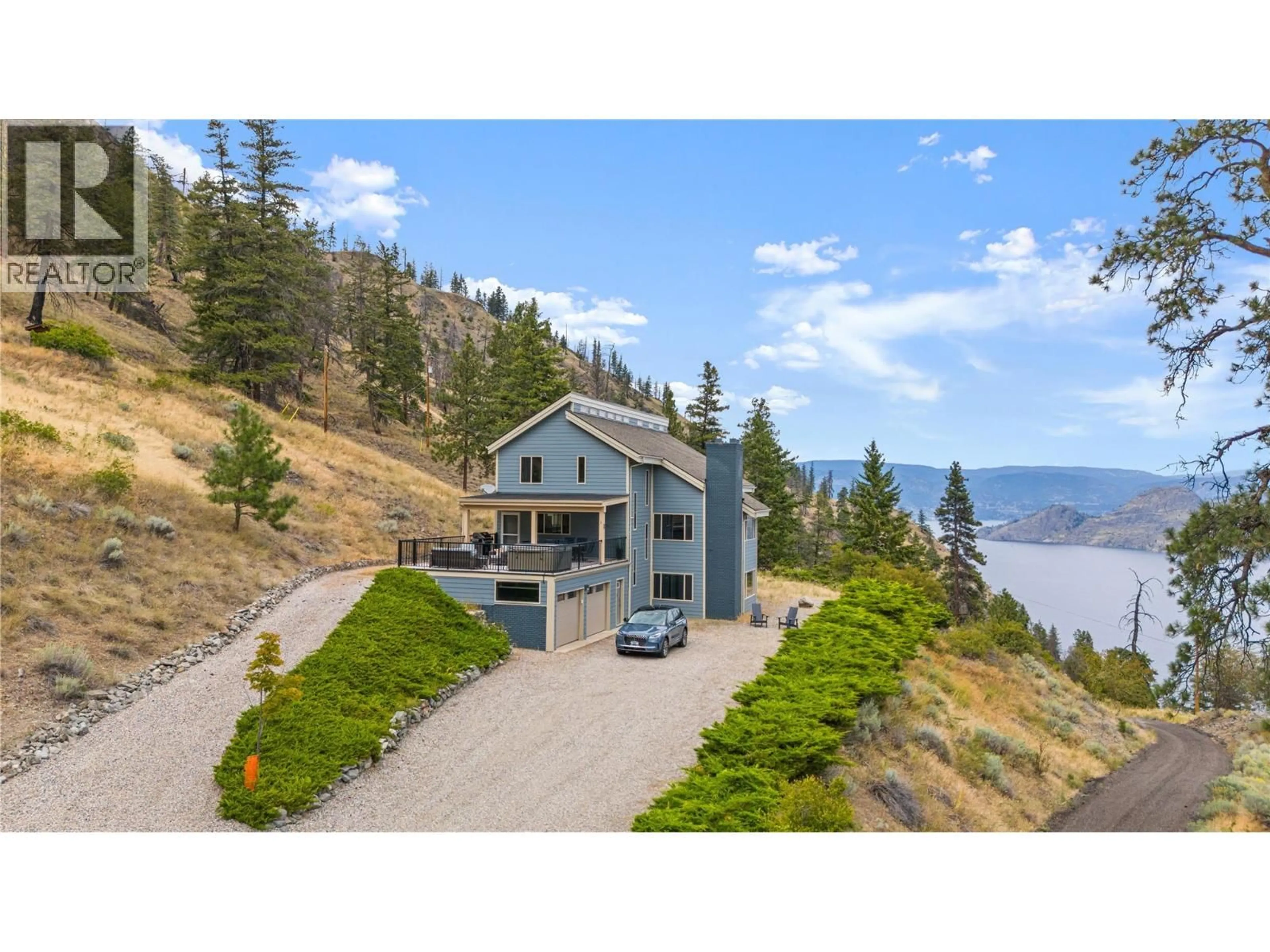 A pic from outside/outdoor area/front of a property/back of a property/a pic from drone, water/lake/river/ocean view for 432 HWY 97 HIGHWAY, Summerland British Columbia V0H1Z6