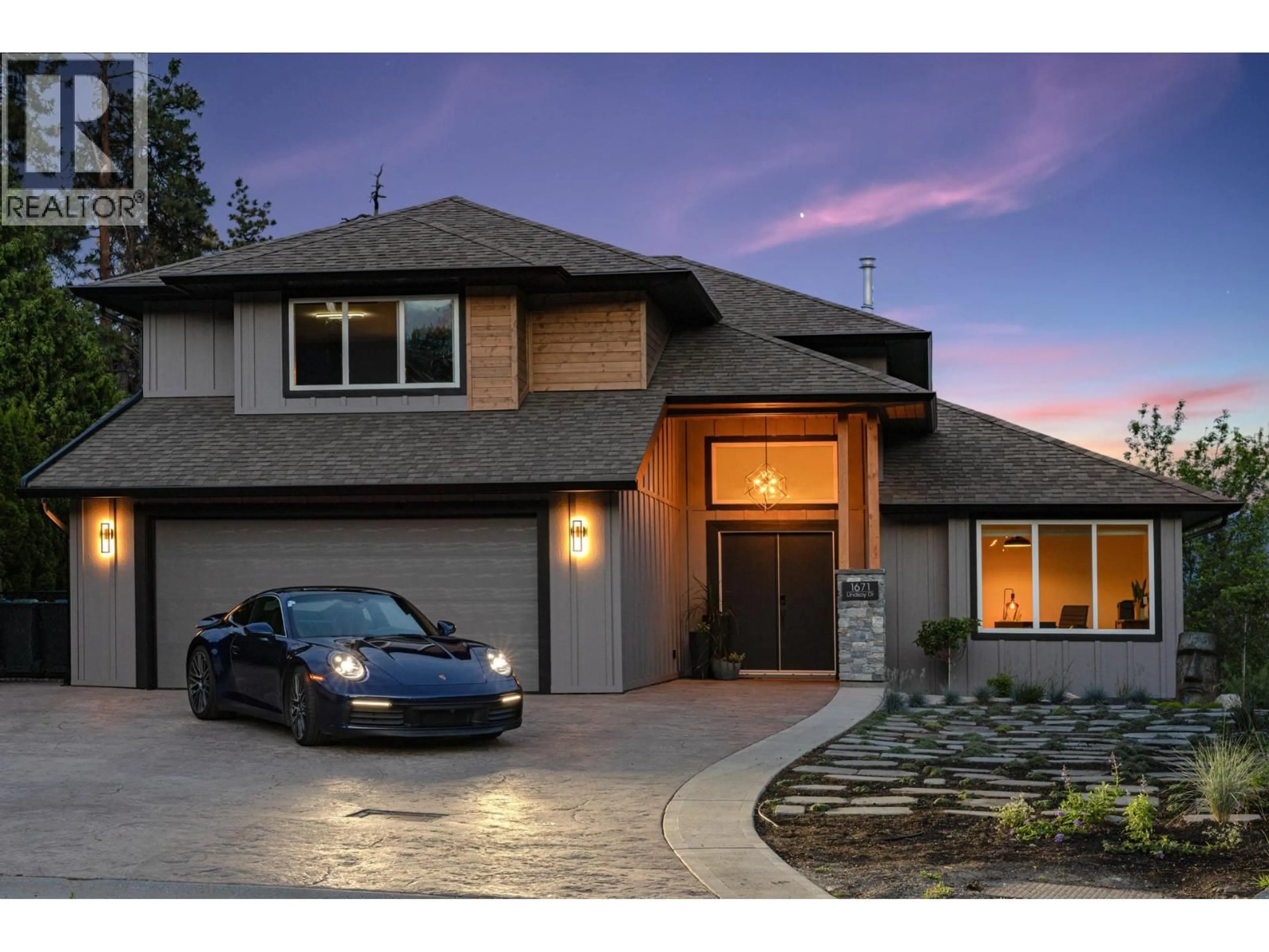 Home with brick exterior material, street for 1671 LINDSAY DRIVE, Kelowna British Columbia V1V2P7