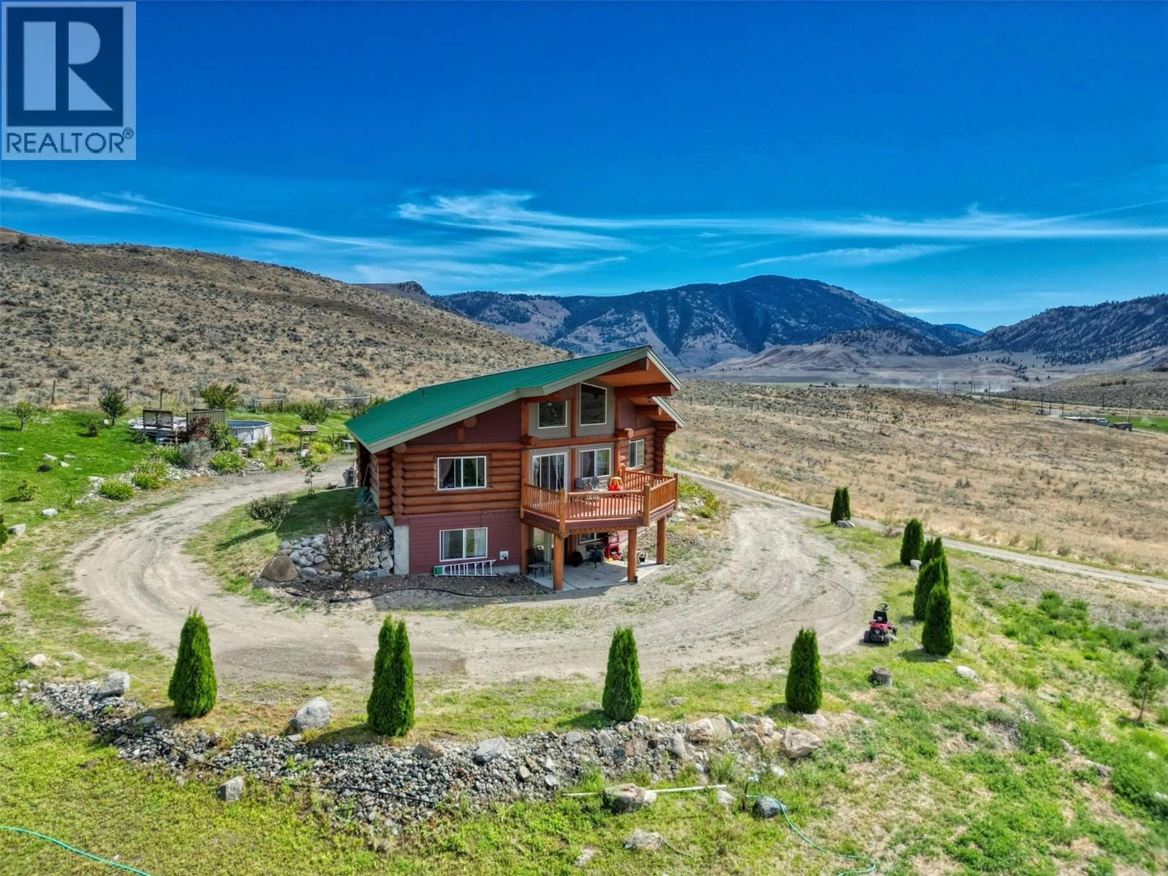 A pic from outside/outdoor area/front of a property/back of a property/a pic from drone, mountain view for 150 NIGHTHAWK ROAD, Cawston British Columbia V0X1C3