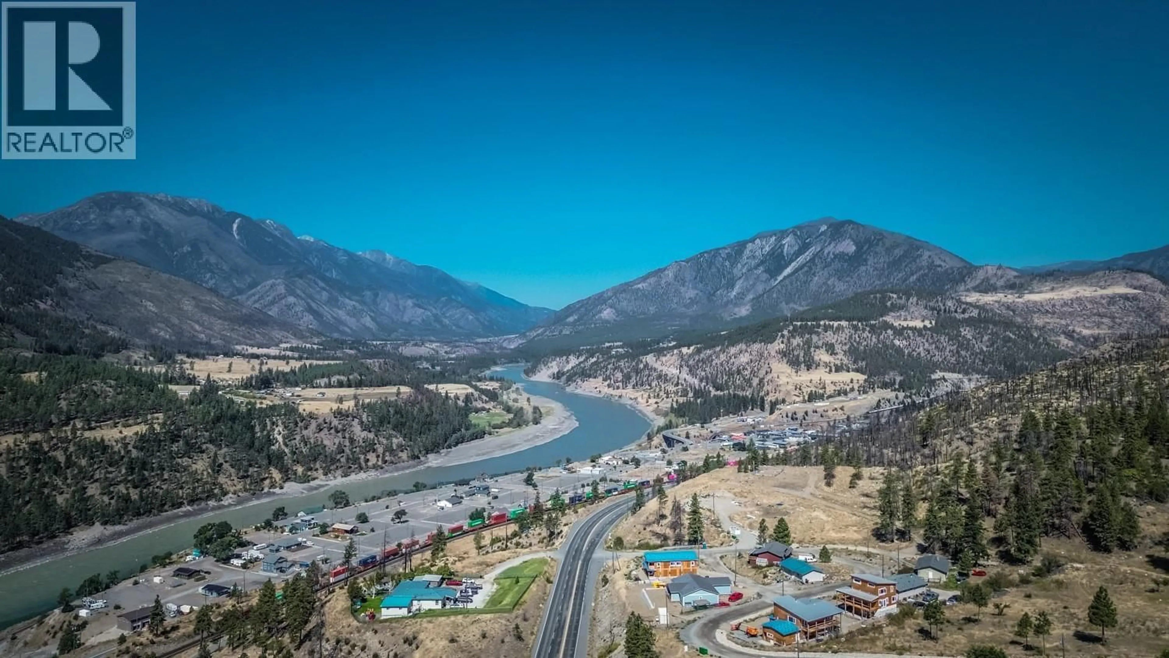 A pic from outside/outdoor area/front of a property/back of a property/a pic from drone, mountain view for 410 & 416 PONDEROSA HEIGHTS, Lytton British Columbia V0K1Z0