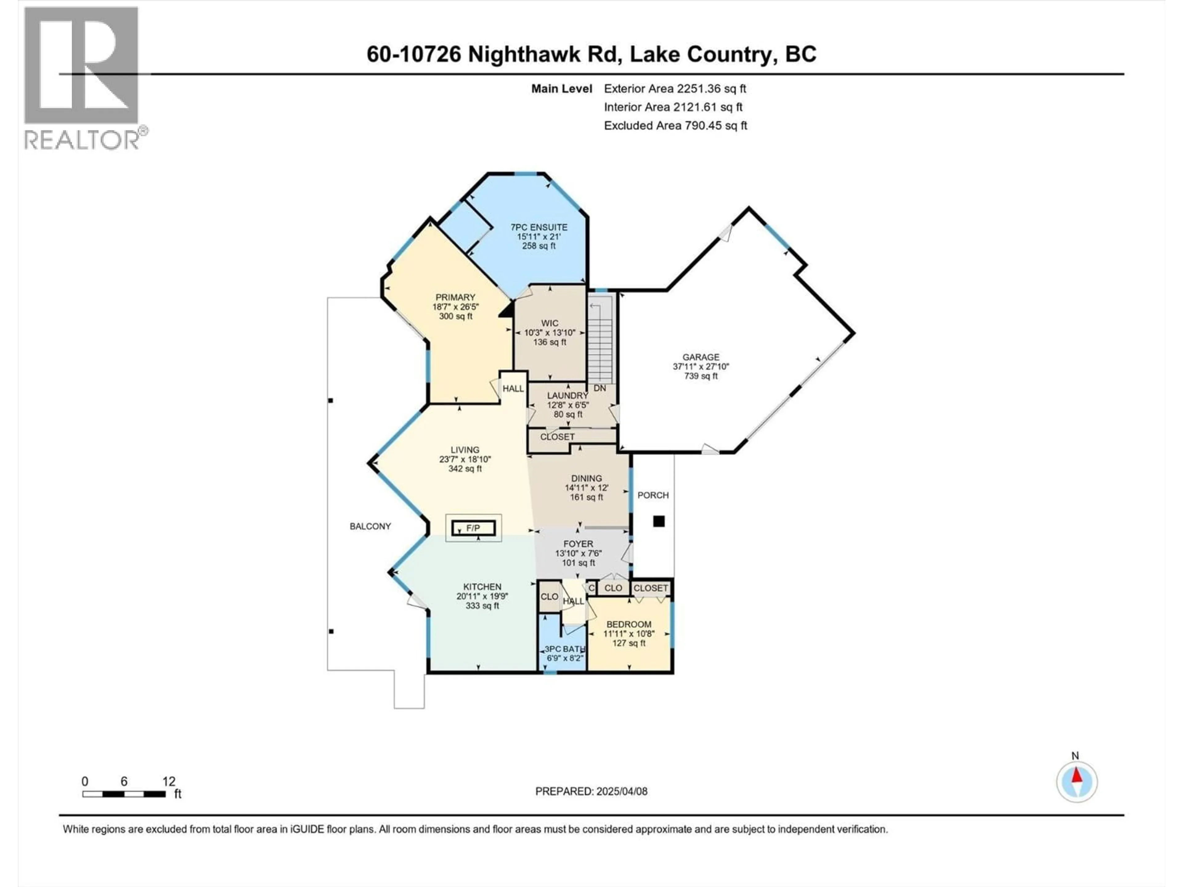 Floor plan for 60 - 10726 NIGHTHAWK ROAD, Lake Country British Columbia V4V2K7