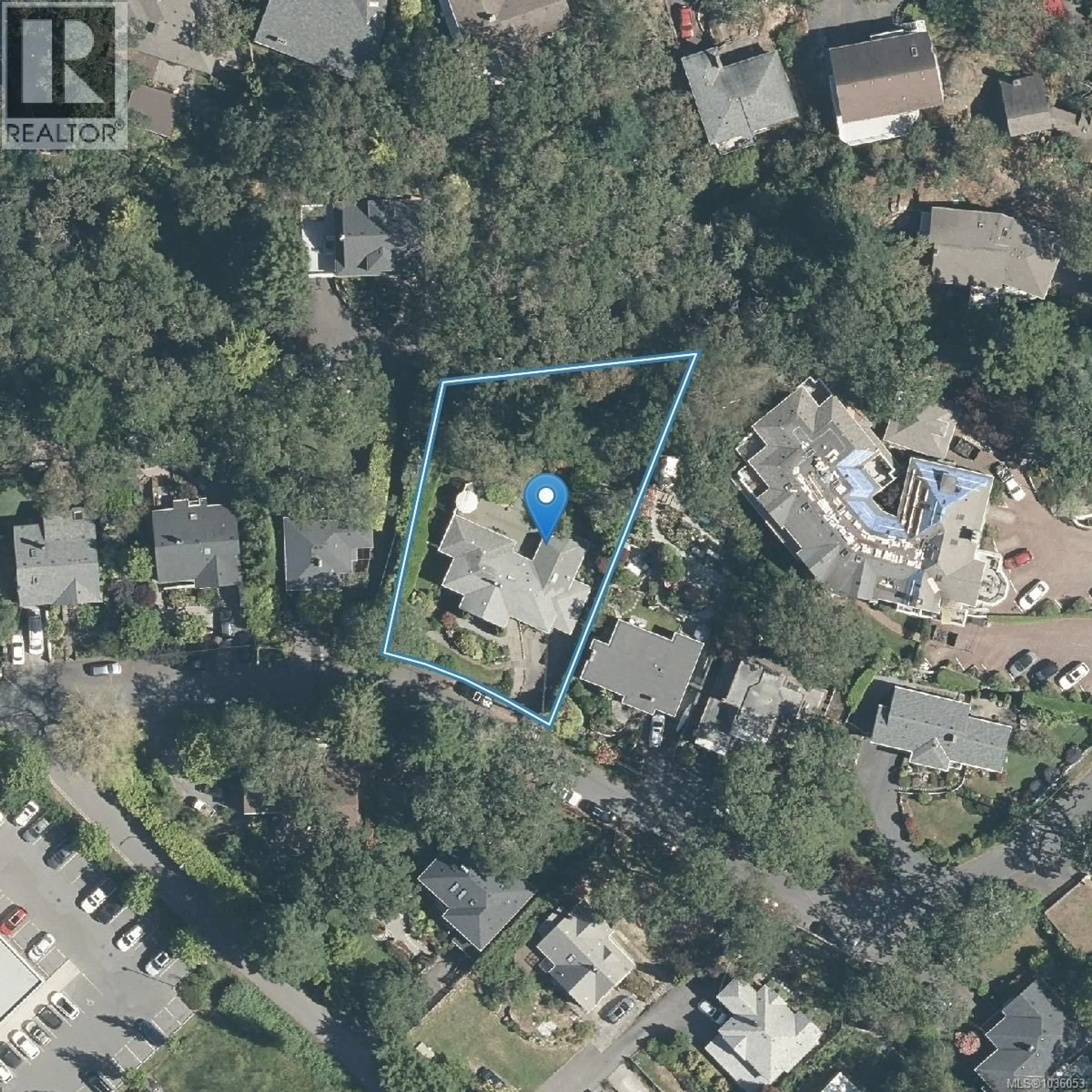 A pic from outside/outdoor area/front of a property/back of a property/a pic from drone, street for 1184 CLOVELLY TERRACE, Saanich British Columbia V8P1V6