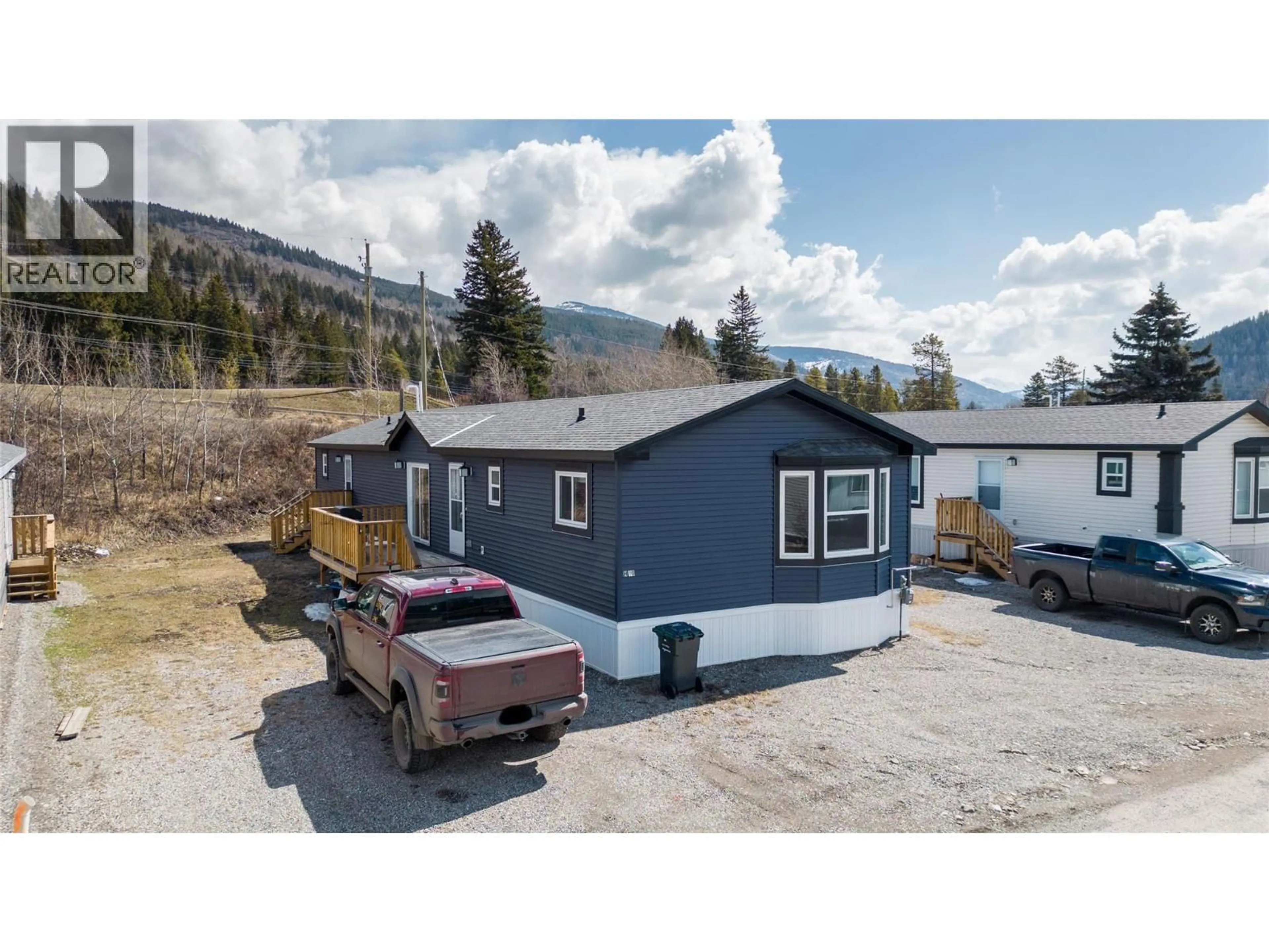 A pic from outside/outdoor area/front of a property/back of a property/a pic from drone, mountain view for H10 - 100 INDUSTRIAL  1 ROAD, Sparwood British Columbia V0B2G1