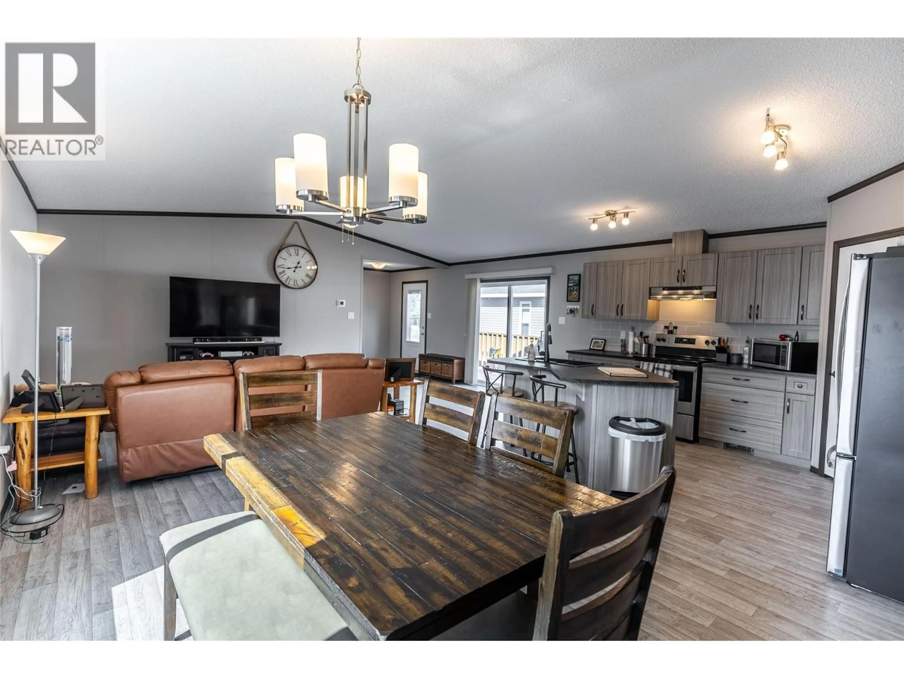 Open concept kitchen, wood/laminate floor for H10 - 100 INDUSTRIAL  1 ROAD, Sparwood British Columbia V0B2G1
