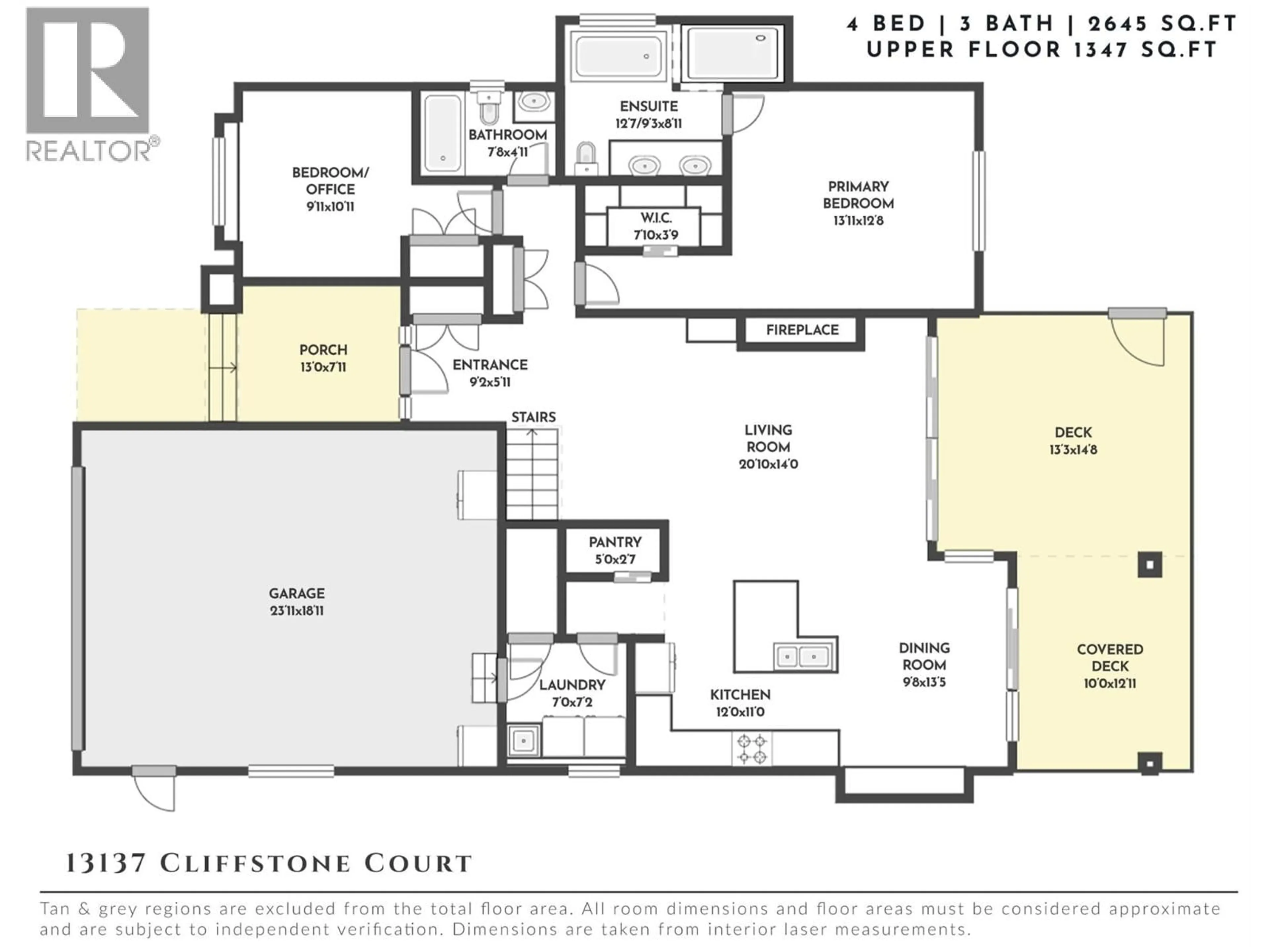 Floor plan for 13137 CLIFFSTONE COURT, Lake Country British Columbia V4V2R1