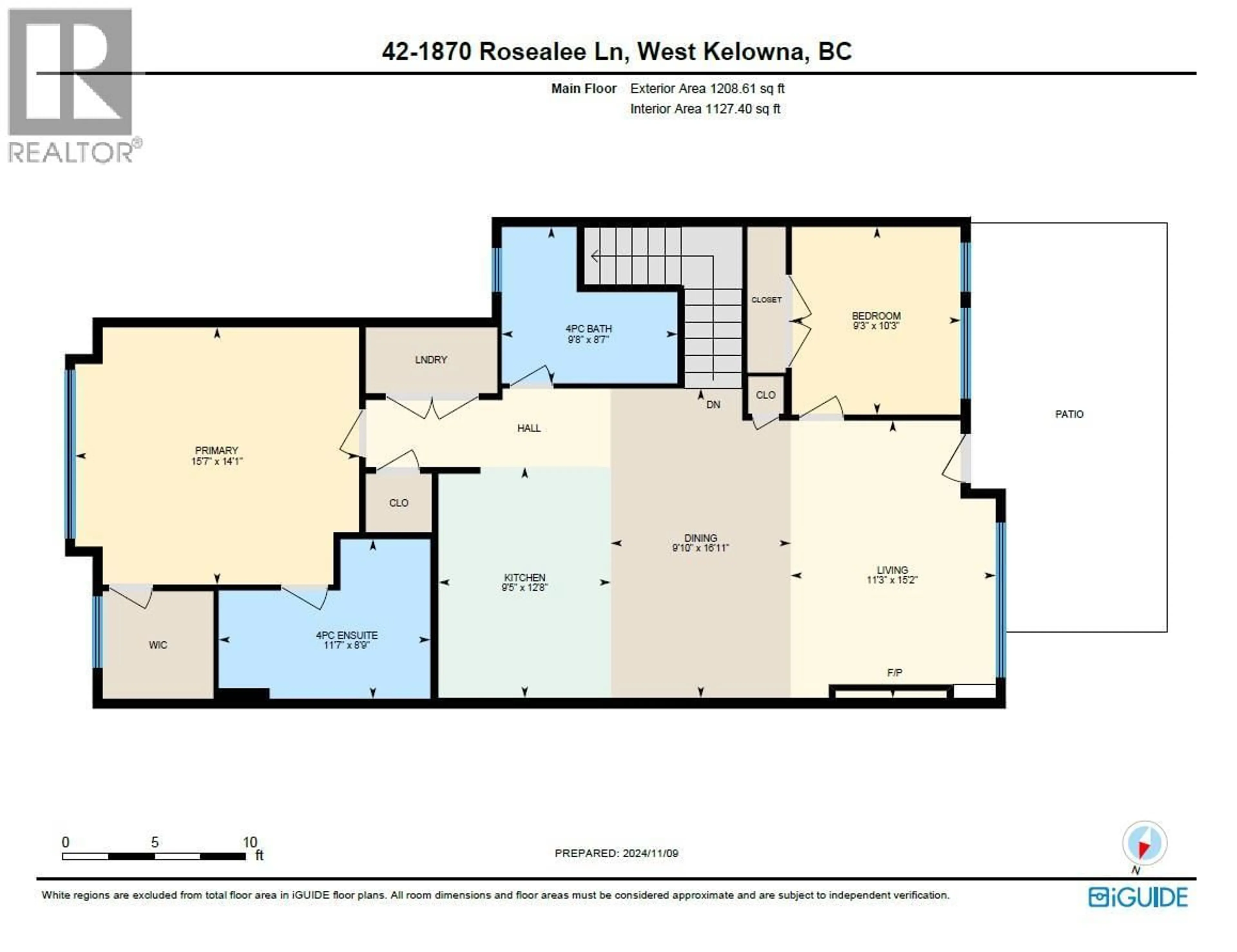 Floor plan for 42 - 1870 ROSEALEE LANE, West Kelowna British Columbia V1Z4E2