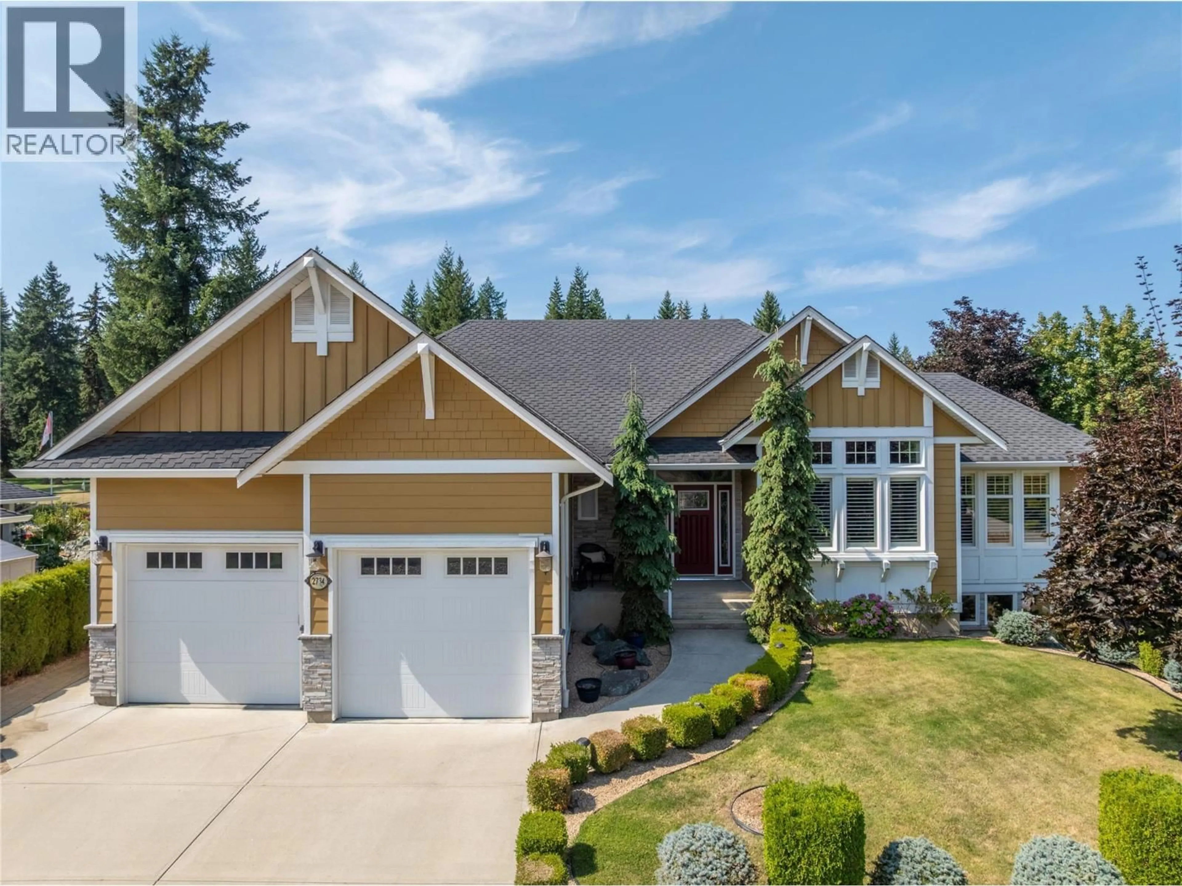 Home with vinyl exterior material, street for 2734 GOLF COURSE DRIVE, Blind Bay British Columbia V0E1H2