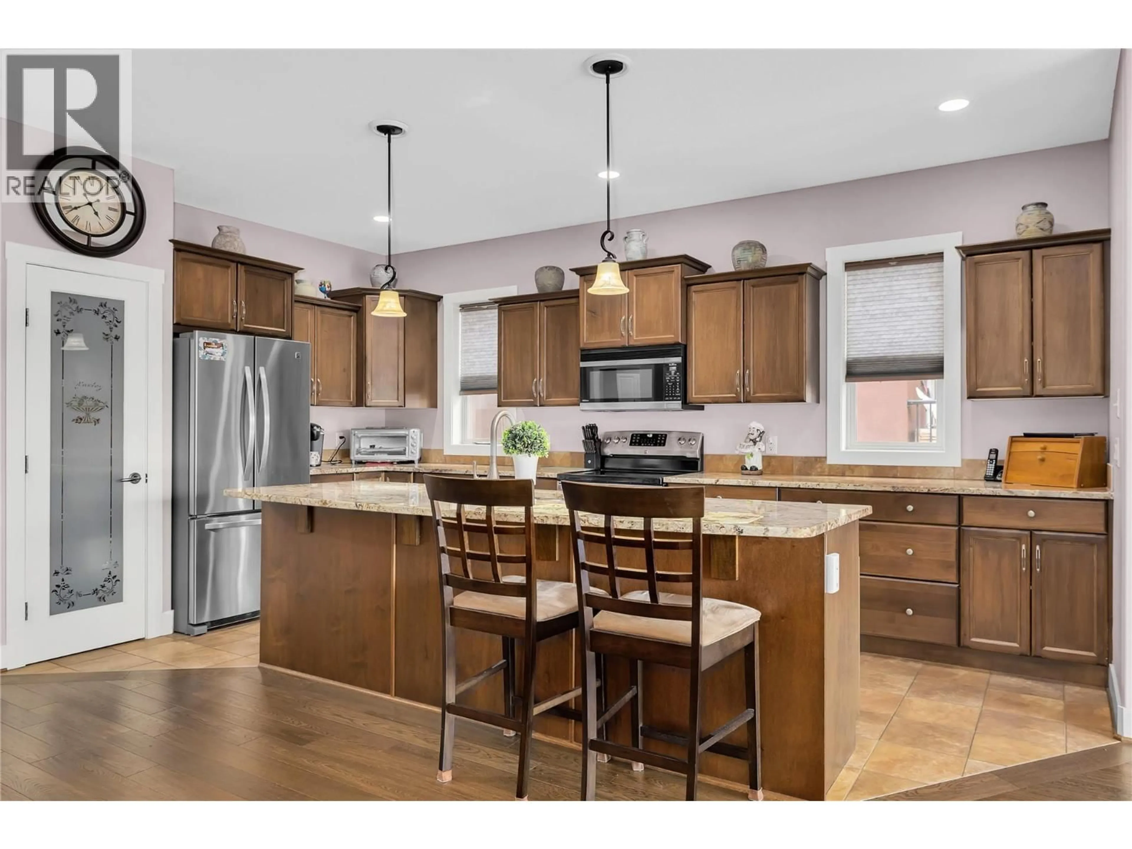 Open concept kitchen, wood/laminate floor for 3863 SONOMA PINES DRIVE, Westbank British Columbia V4T2Z5