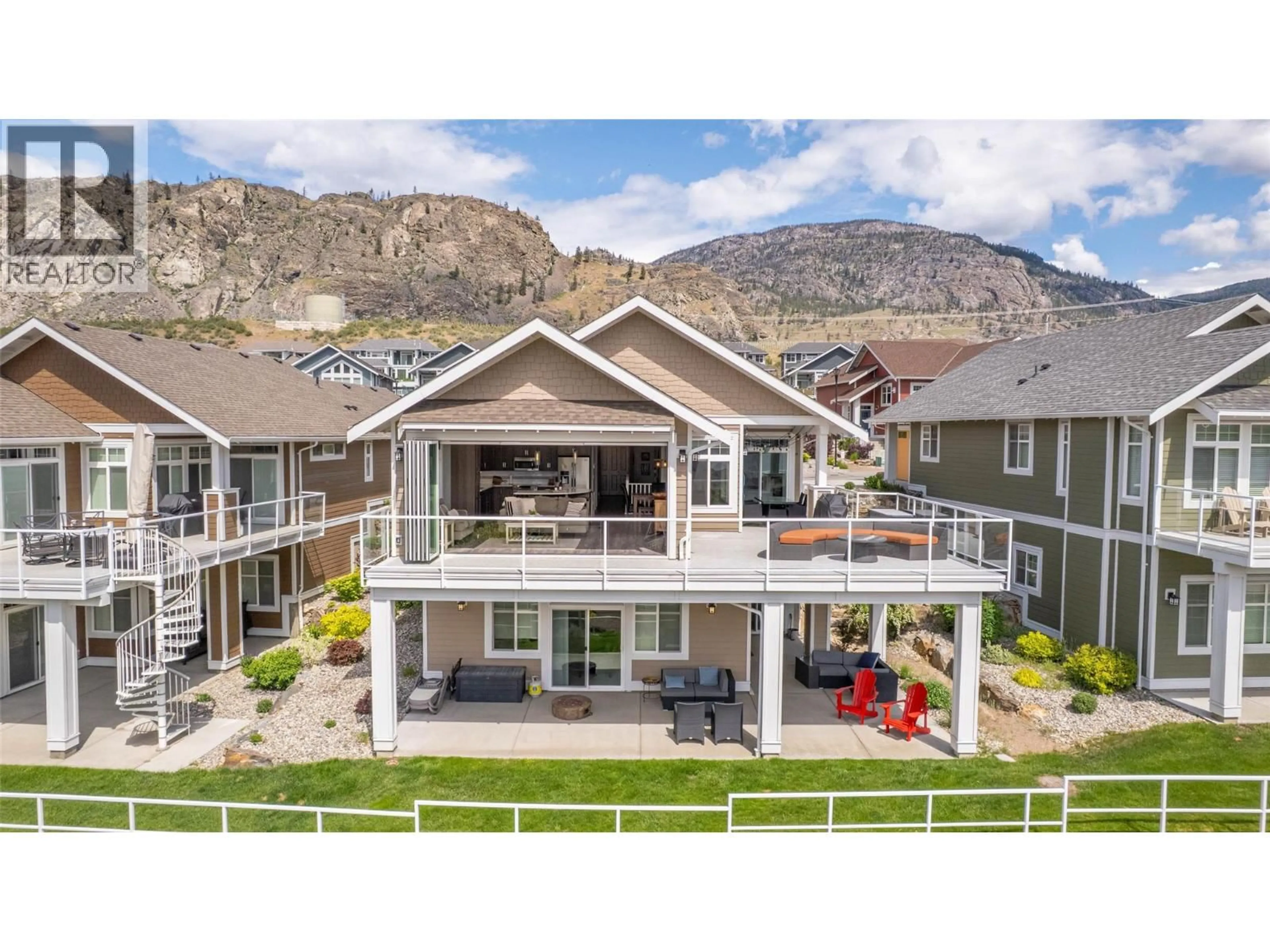 A pic from outside/outdoor area/front of a property/back of a property/a pic from drone, mountain view for 180 - 2450 RADIO TOWER ROAD, Oliver British Columbia V0H1T1
