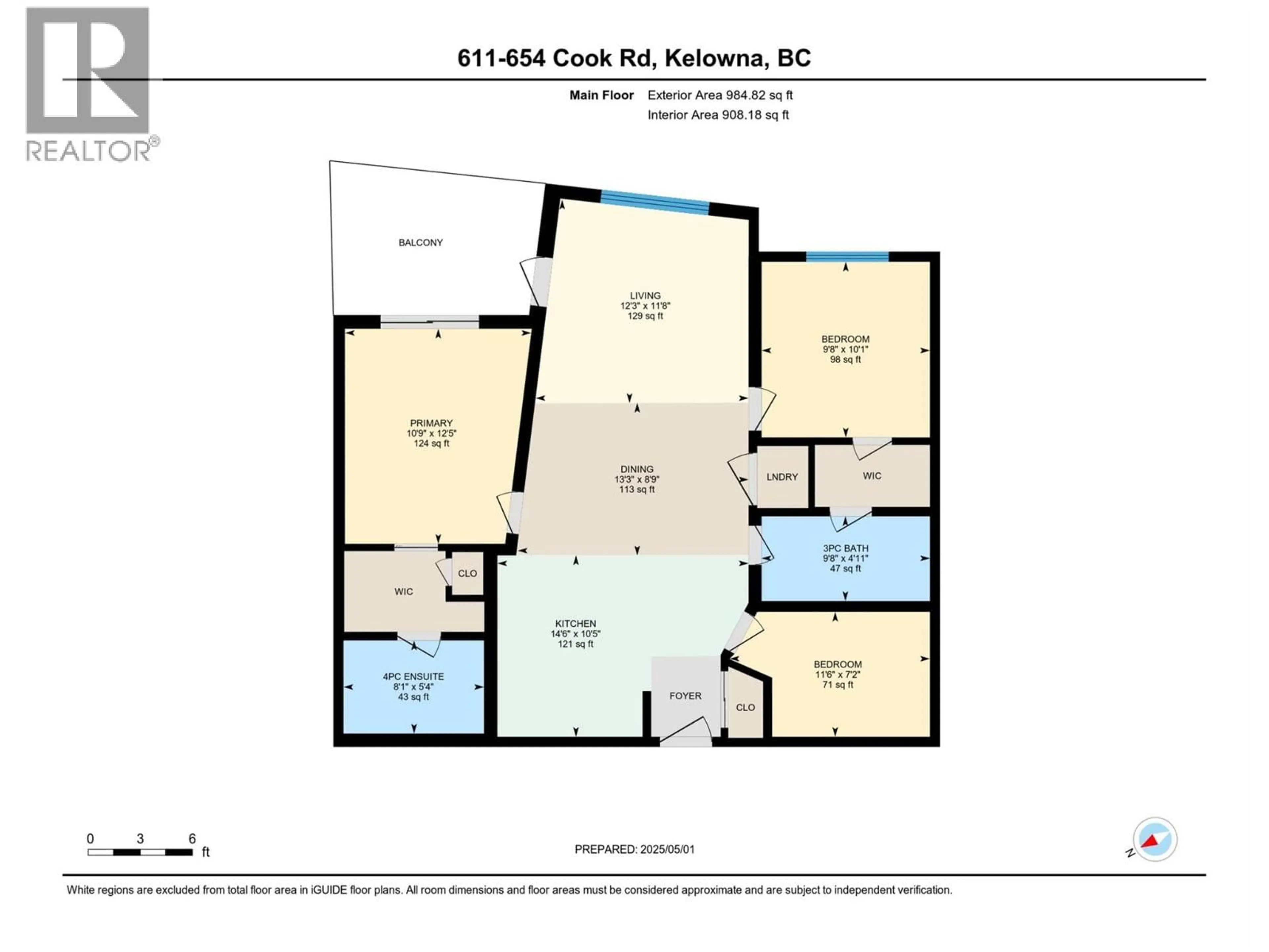 Floor plan for 611 - 654 COOK ROAD, Kelowna British Columbia V1W3G7