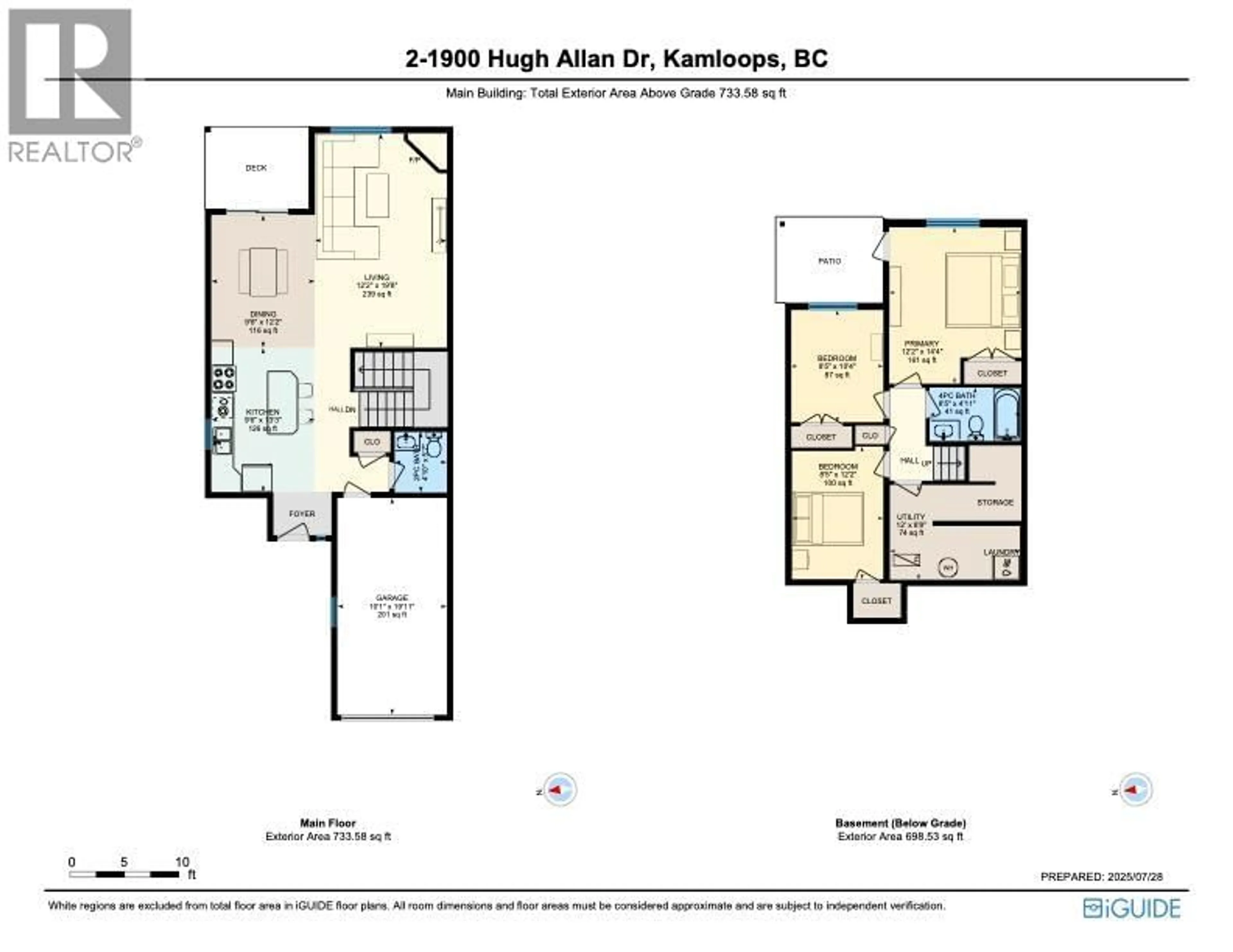 Floor plan for 2 - 1900 HUGH ALLAN DRIVE, Kamloops British Columbia V1S0A8