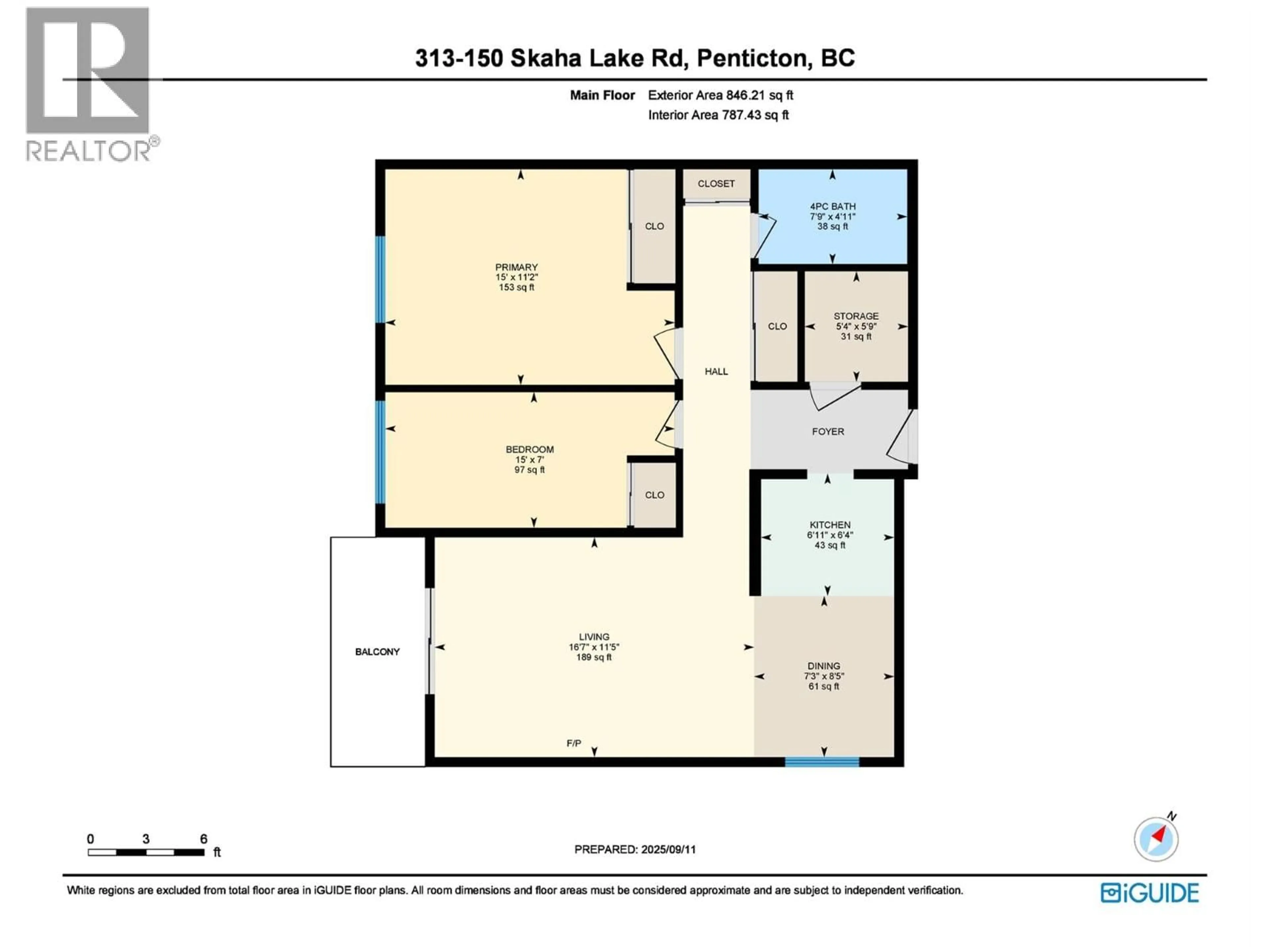 Floor plan for 313 - 150 SKAHA PLACE, Penticton British Columbia V2A7K1