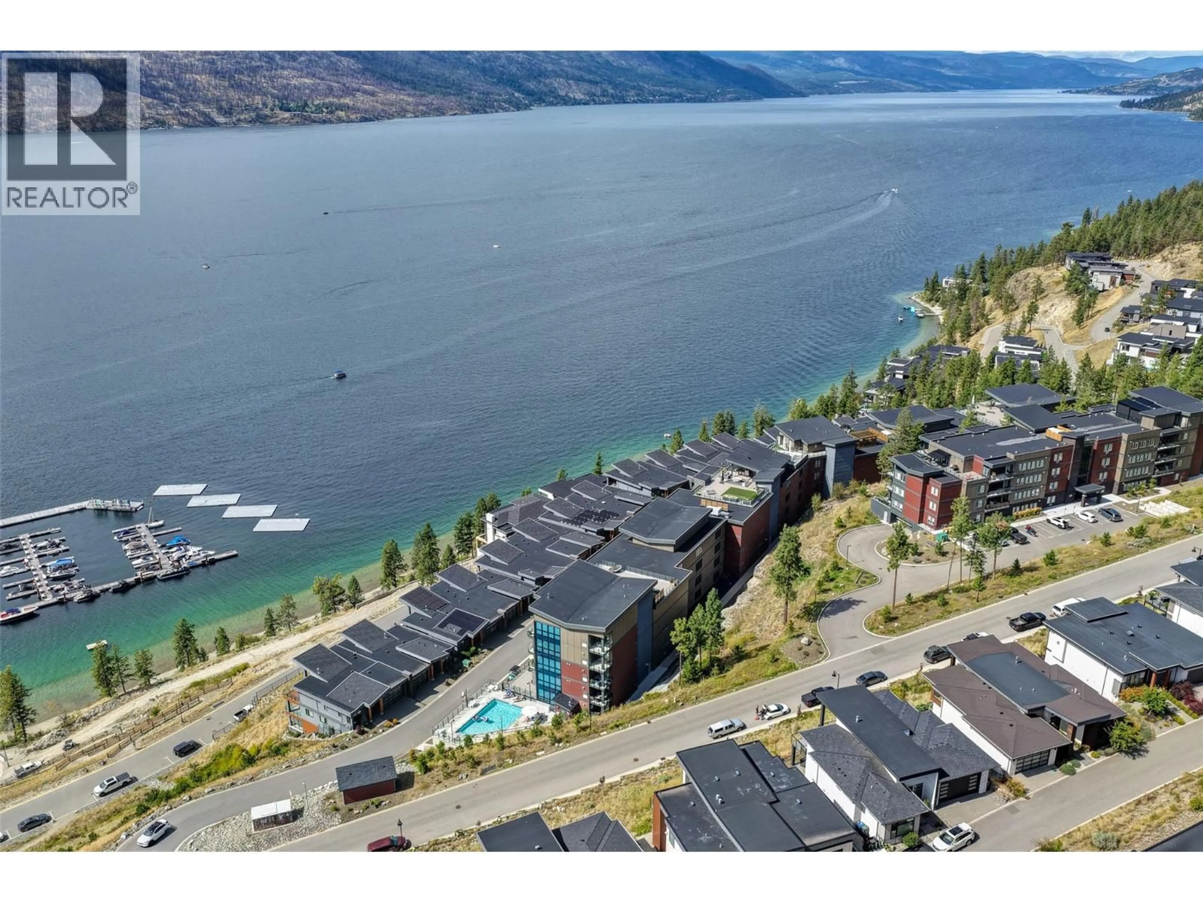 A pic from outside/outdoor area/front of a property/back of a property/a pic from drone, water/lake/river/ocean view for 315 - 3475 GRANITE CLOSE, Kelowna British Columbia V1V0B9