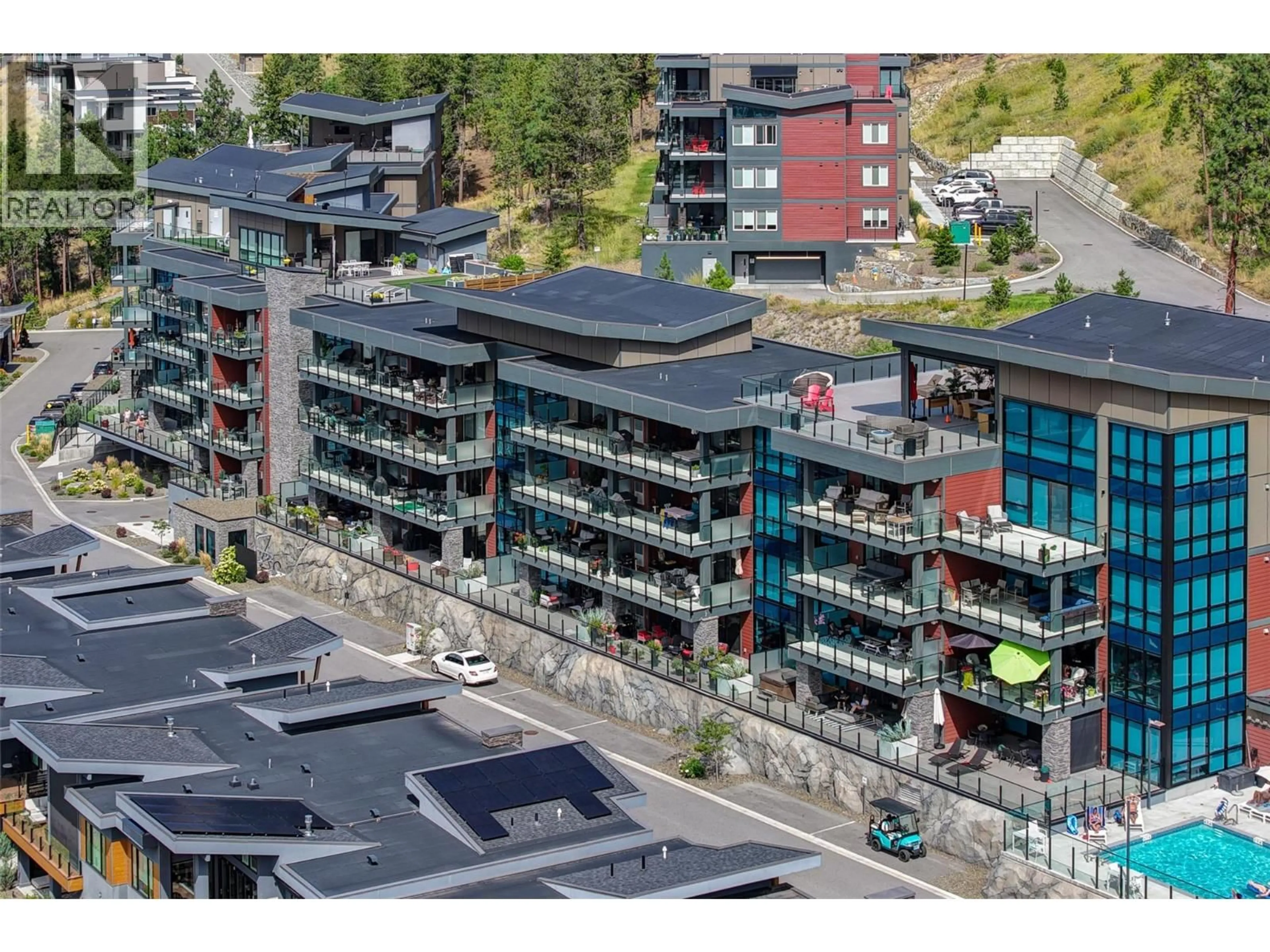 A pic from outside/outdoor area/front of a property/back of a property/a pic from drone, city buildings view from balcony for 315 - 3475 GRANITE CLOSE, Kelowna British Columbia V1V0B9