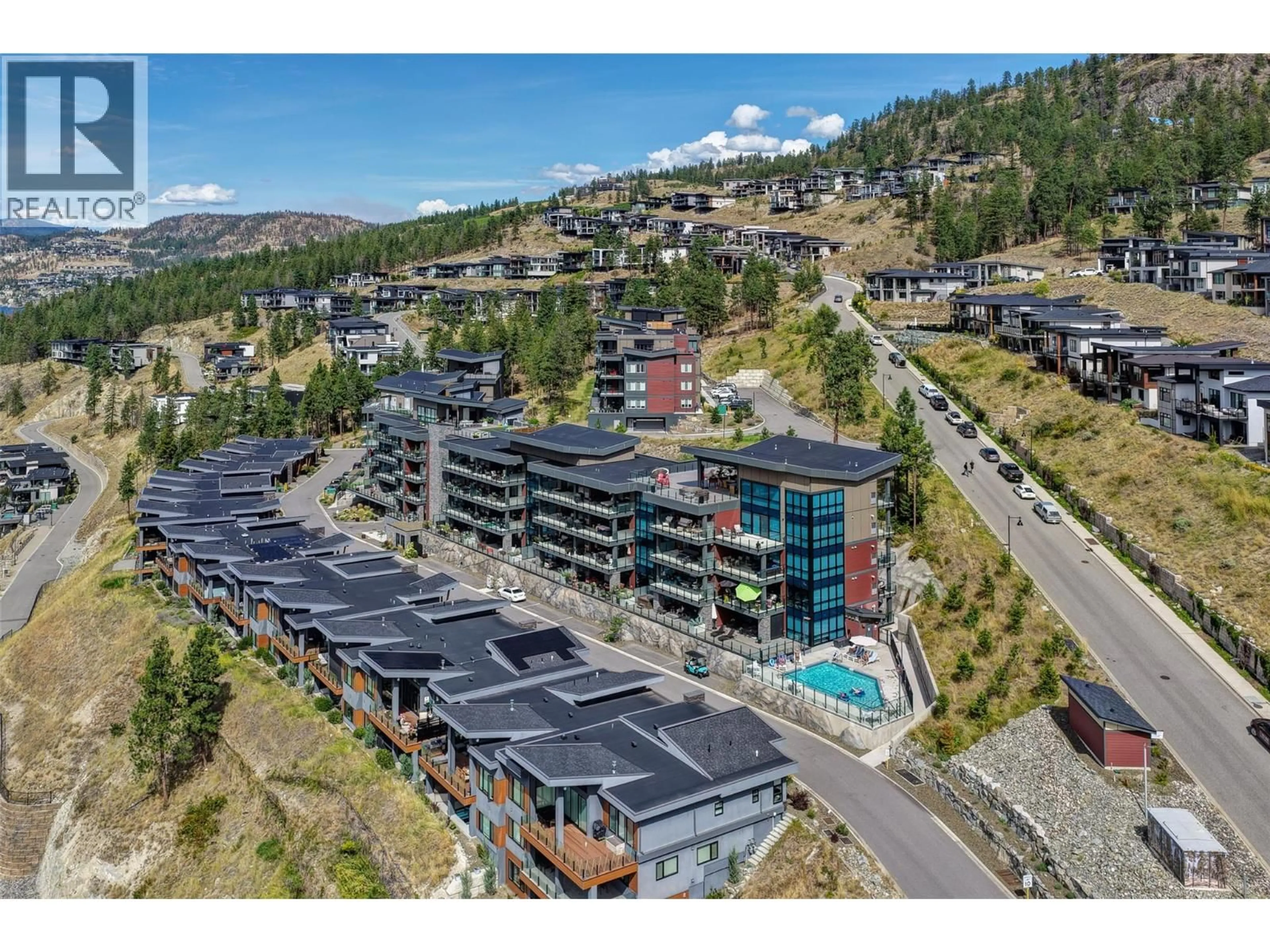 A pic from outside/outdoor area/front of a property/back of a property/a pic from drone, mountain view for 315 - 3475 GRANITE CLOSE, Kelowna British Columbia V1V0B9