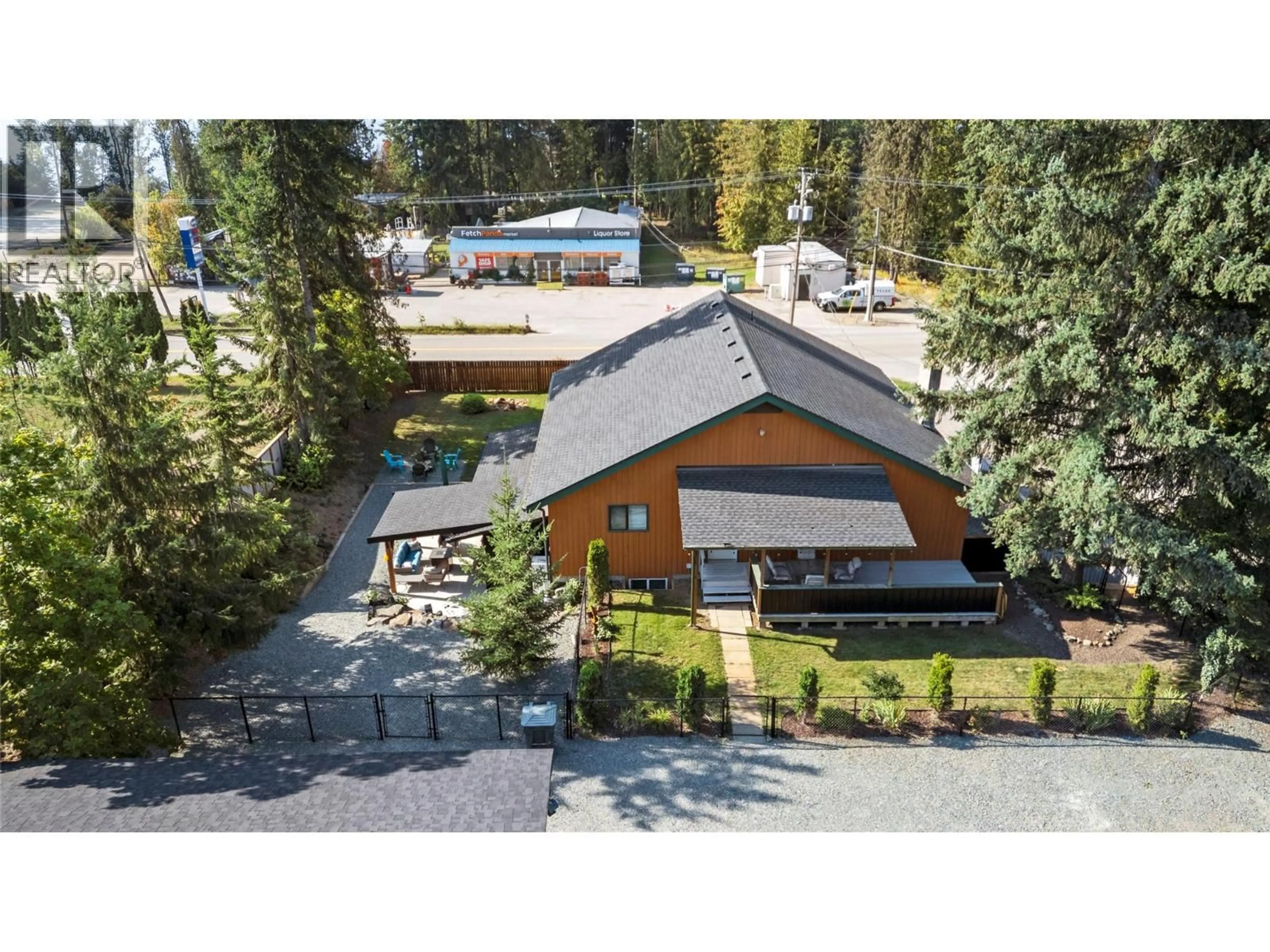 A pic from outside/outdoor area/front of a property/back of a property/a pic from drone, mountain view for 5327 SQUILAX ANGLEMONT ROAD, Celista British Columbia V0E1M6