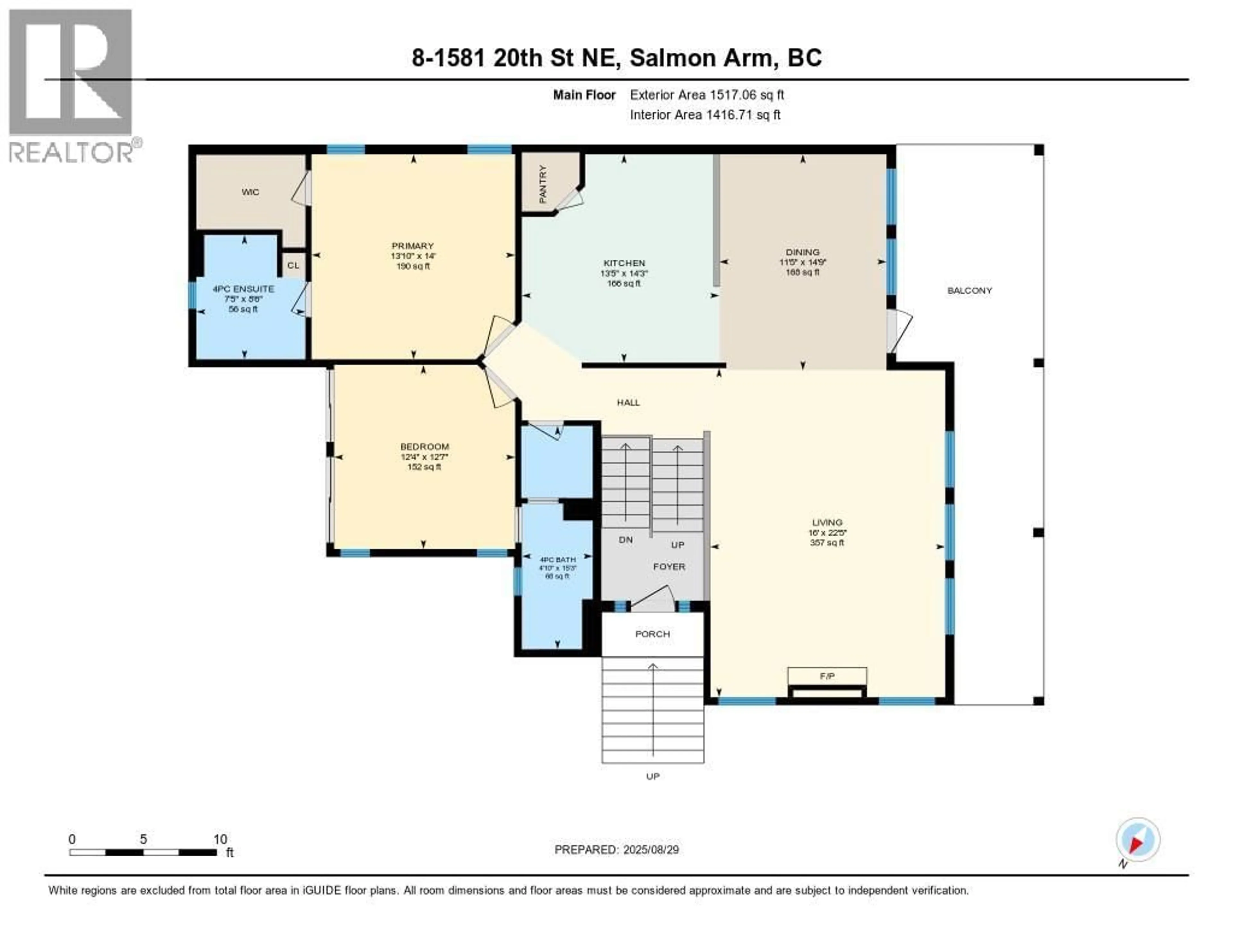 Floor plan for 8 - 1581 20 STREET NORTHEAST, Salmon Arm British Columbia V1E0A7