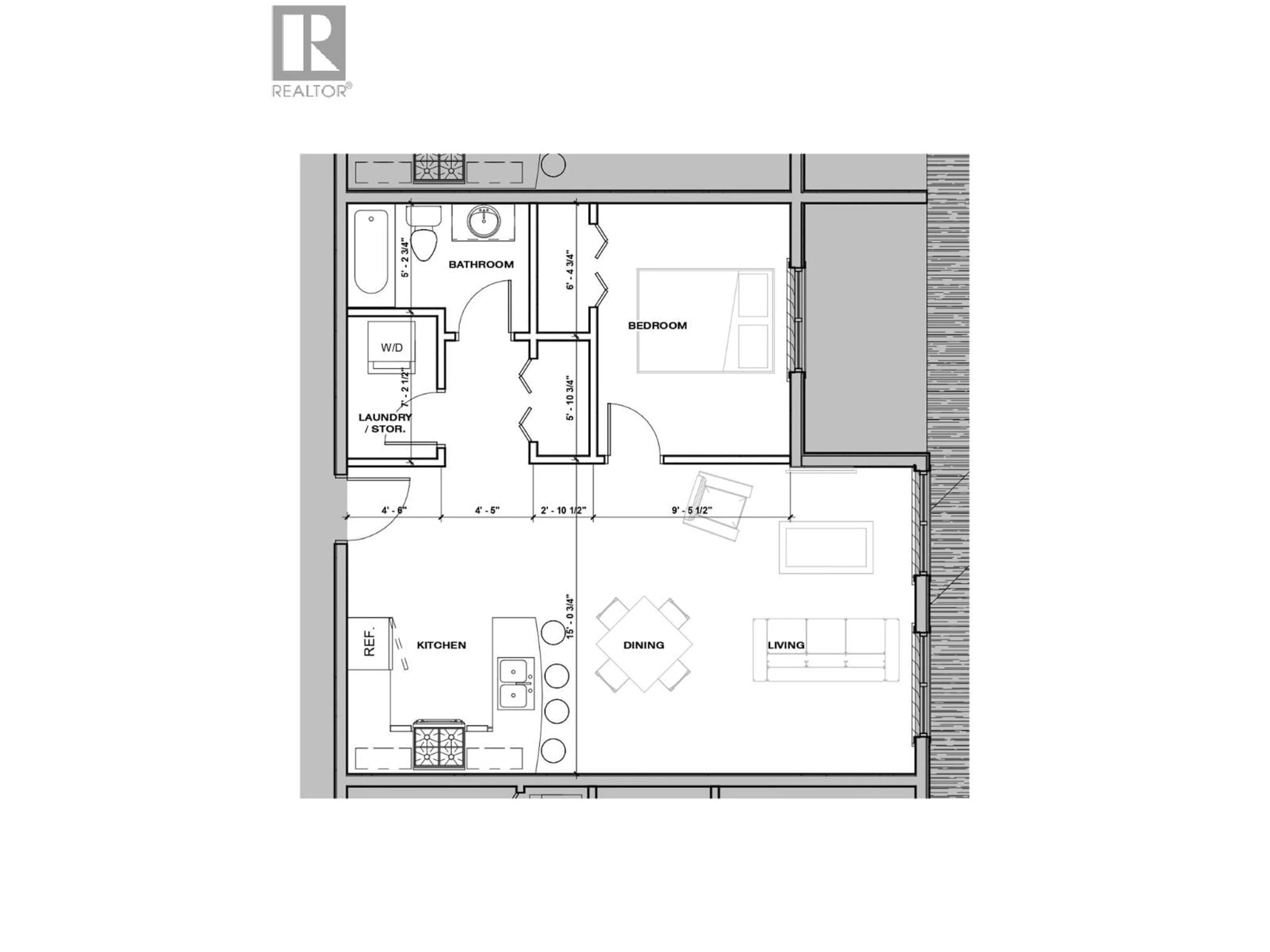 Floor plan for 420 - 5170 DALLAS DRIVE, Kamloops British Columbia V2C0C7