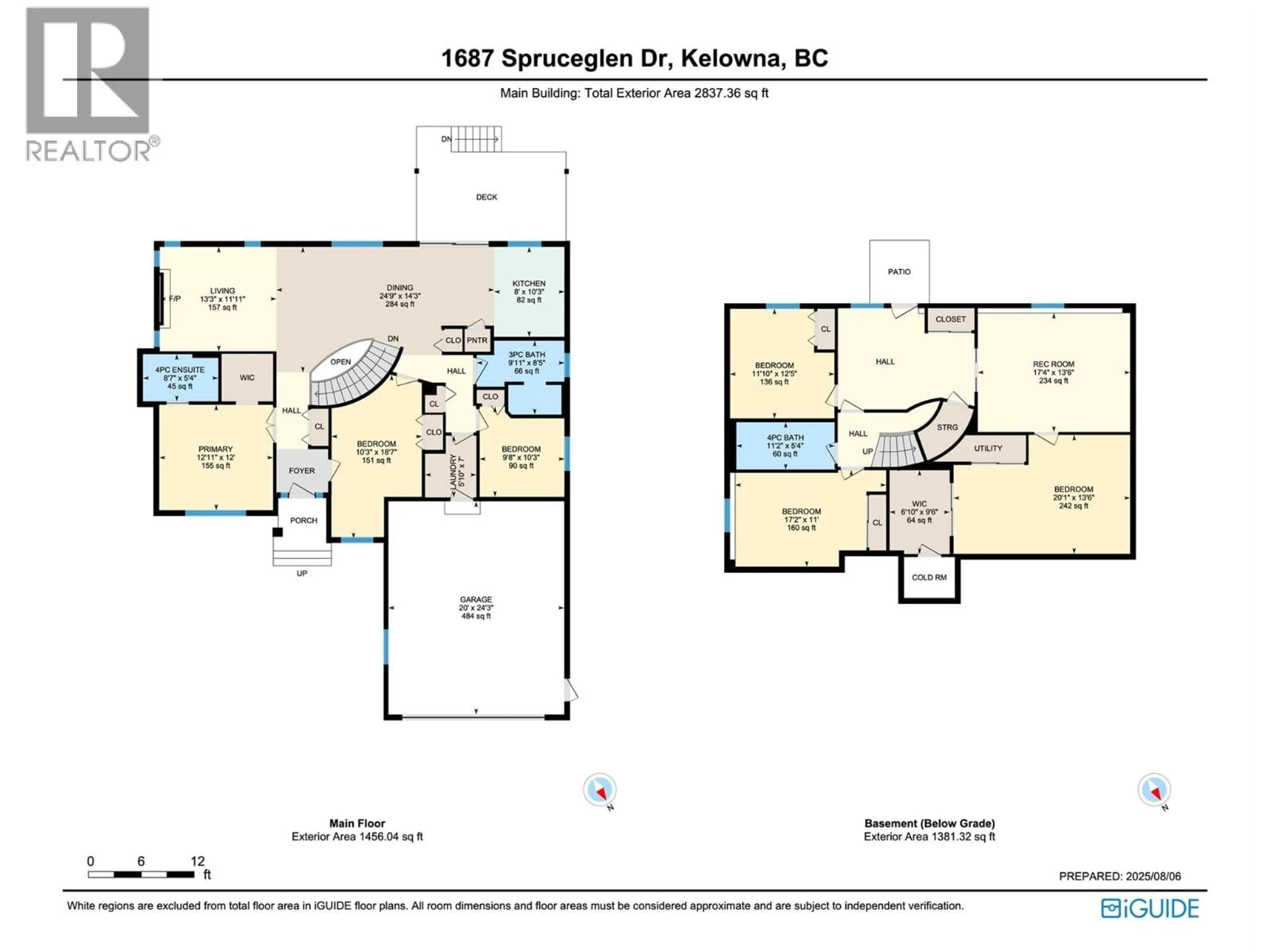Floor plan for 1687 SPRUCEGLEN DRIVE, Kelowna British Columbia V1V2K8