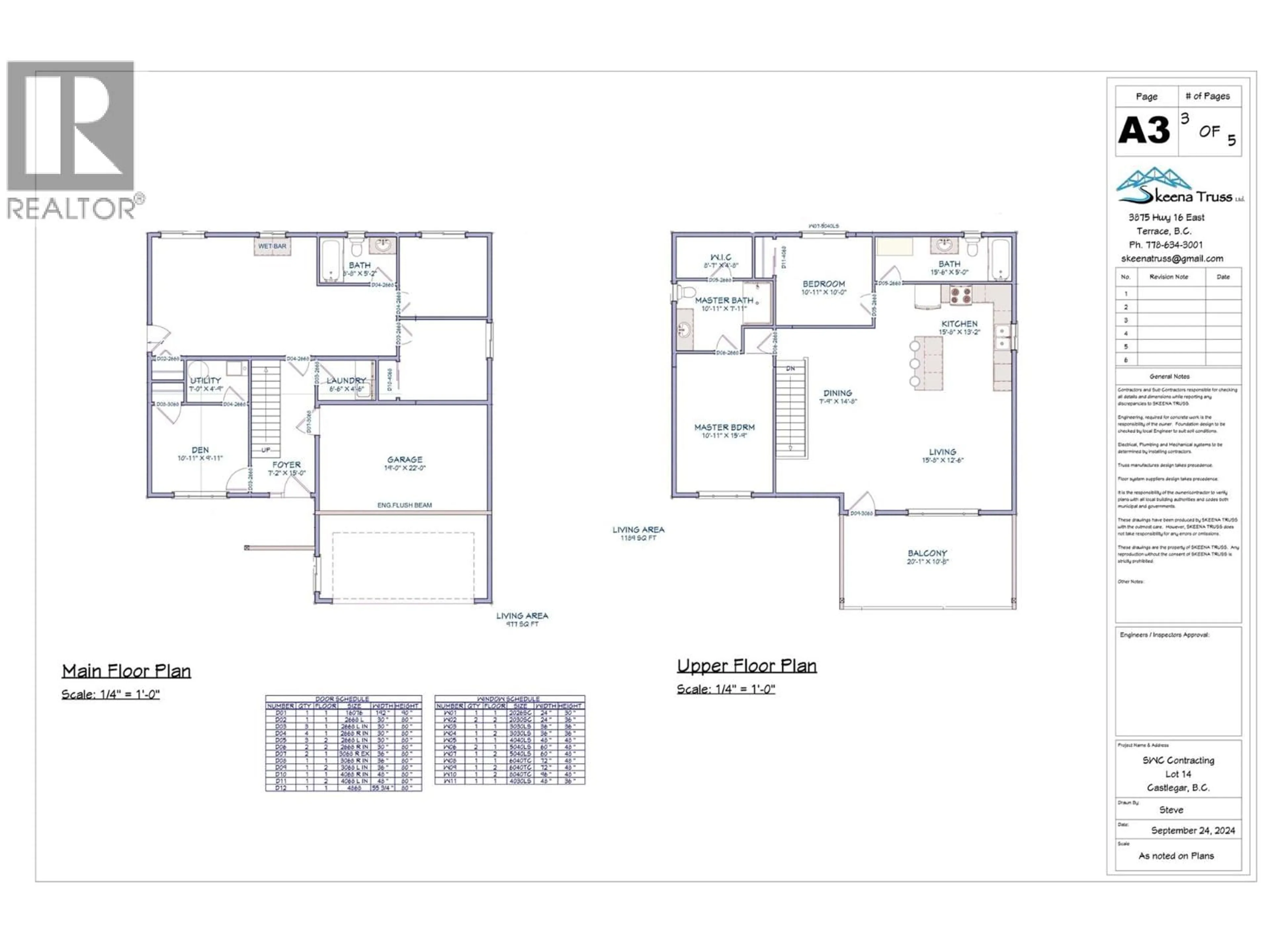 Floor plan for 3728 TOBA ROAD, Castlegar British Columbia V1N4Y3