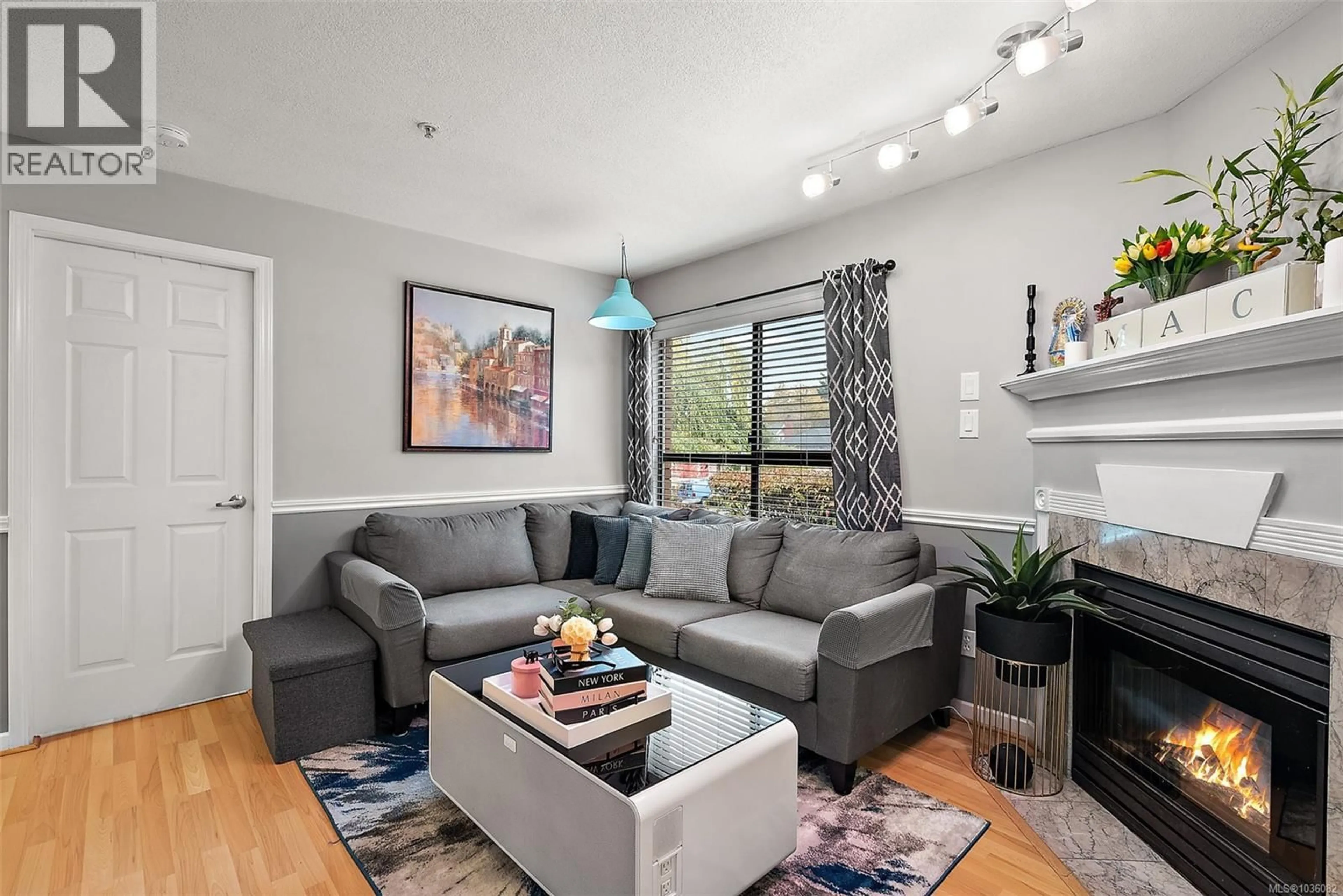 Living room with furniture, unknown for 202 - 7 GORGE ROAD WEST, Saanich British Columbia V9A1L9