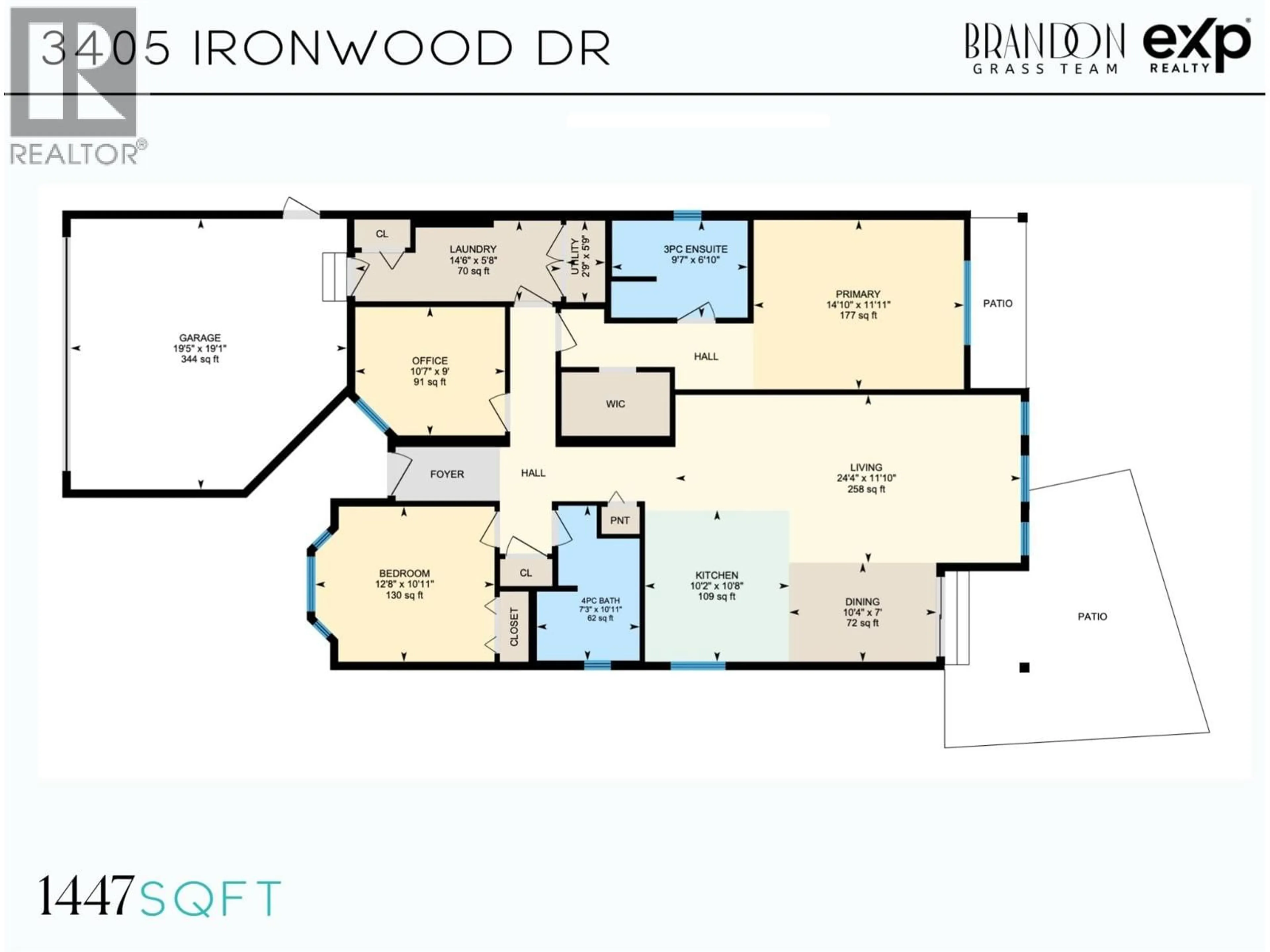 Floor plan for 3405 IRONWOOD DRIVE, West Kelowna British Columbia V4T0A9