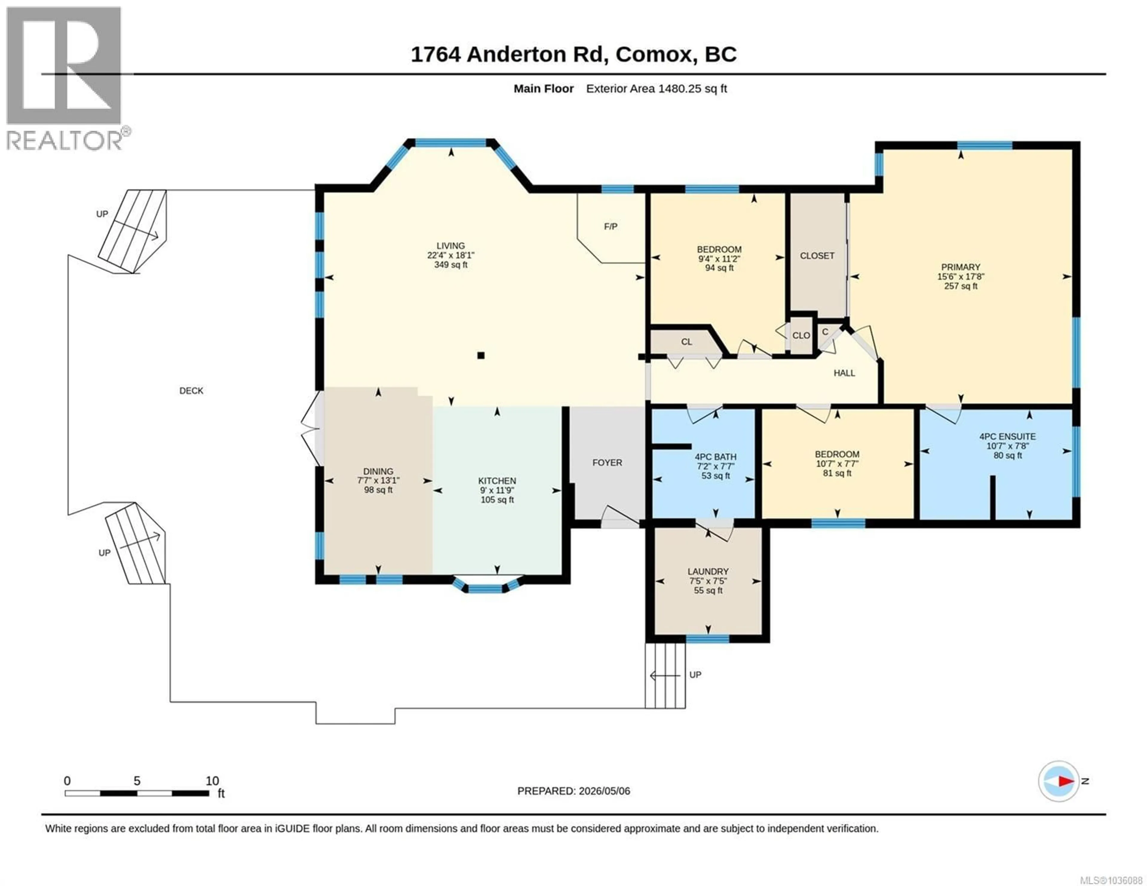 Floor plan for 1764 ANDERTON ROAD, Comox British Columbia V9M4B1