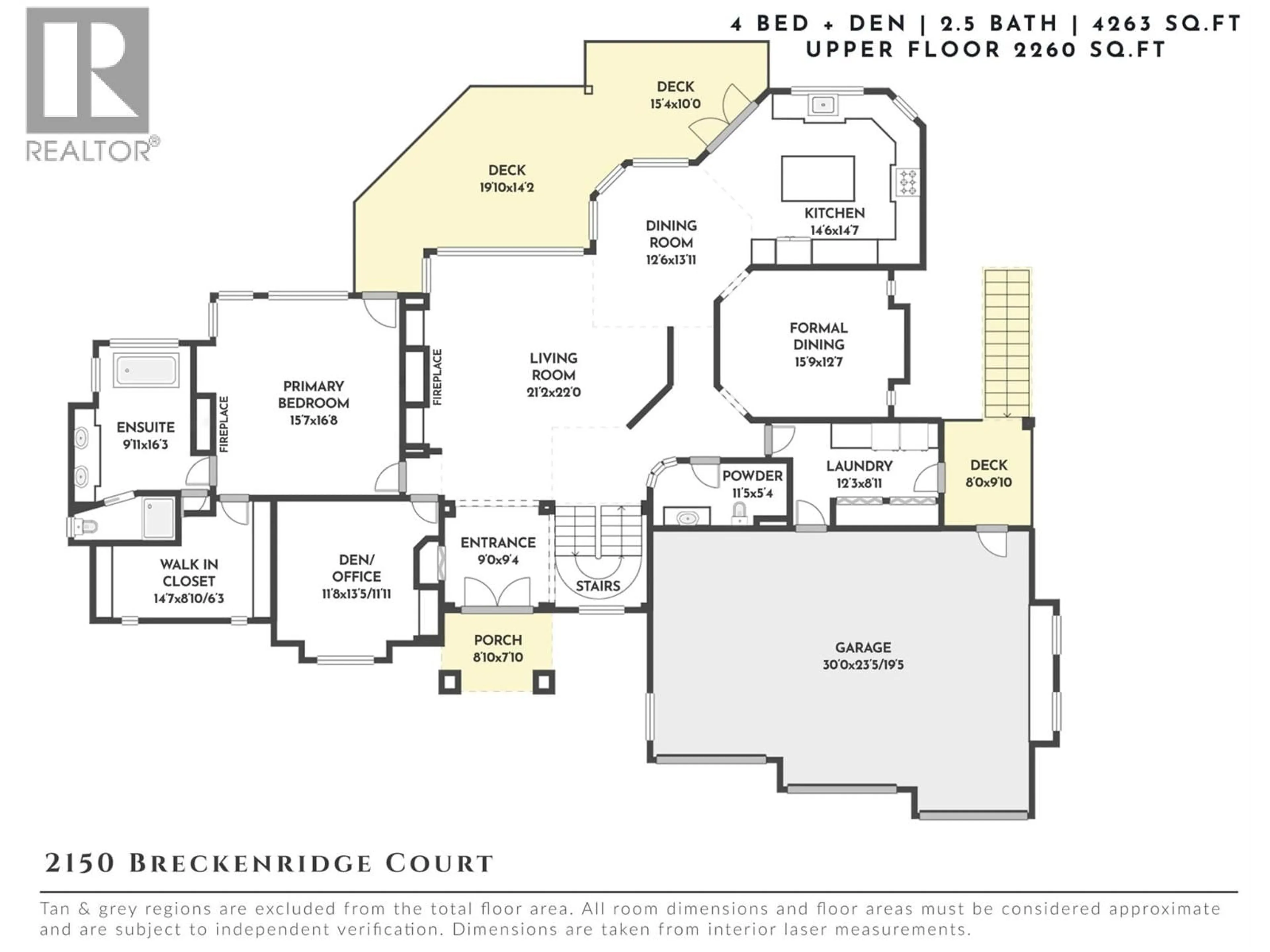 Floor plan for 2150 BRECKENRIDGE COURT, Kelowna British Columbia V1V1W2